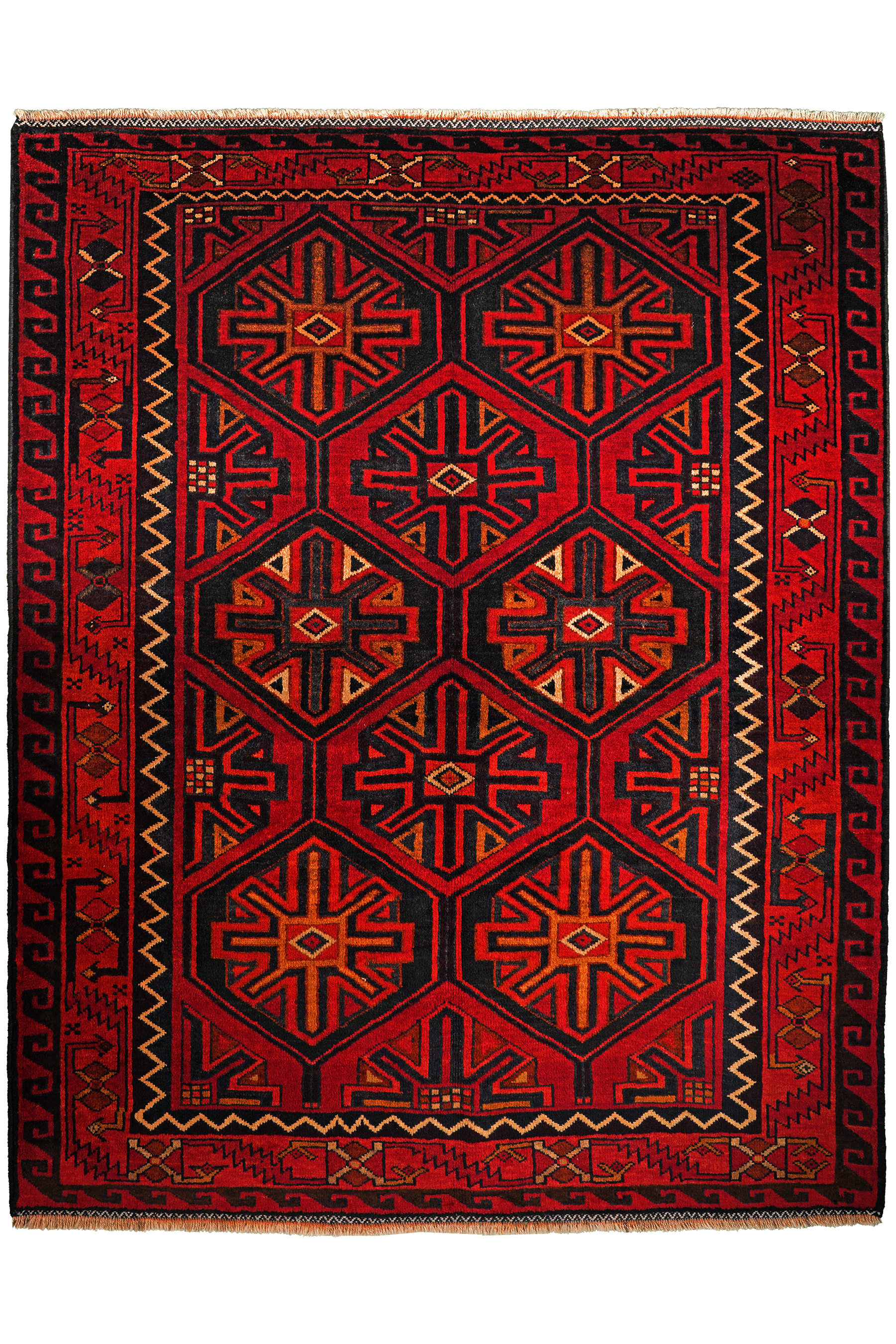 Lori Teppich Wolle Rot