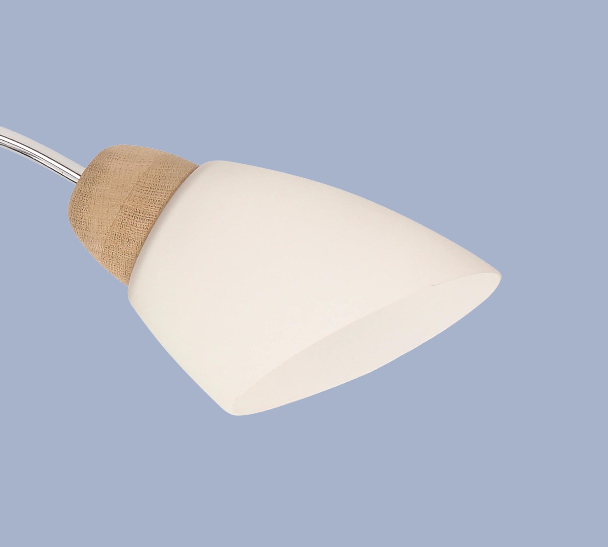 Ceiling light Viletta II frosted glass / steel 3-flame