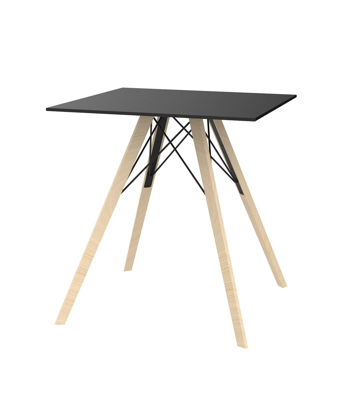 Faz Wood Esstisch Quadratisch 70X70 Schwarz