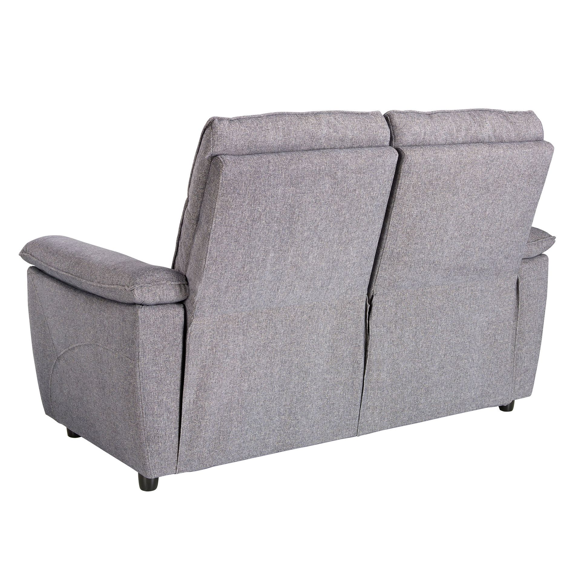 Sofa 2-Sitzer Textil Grau