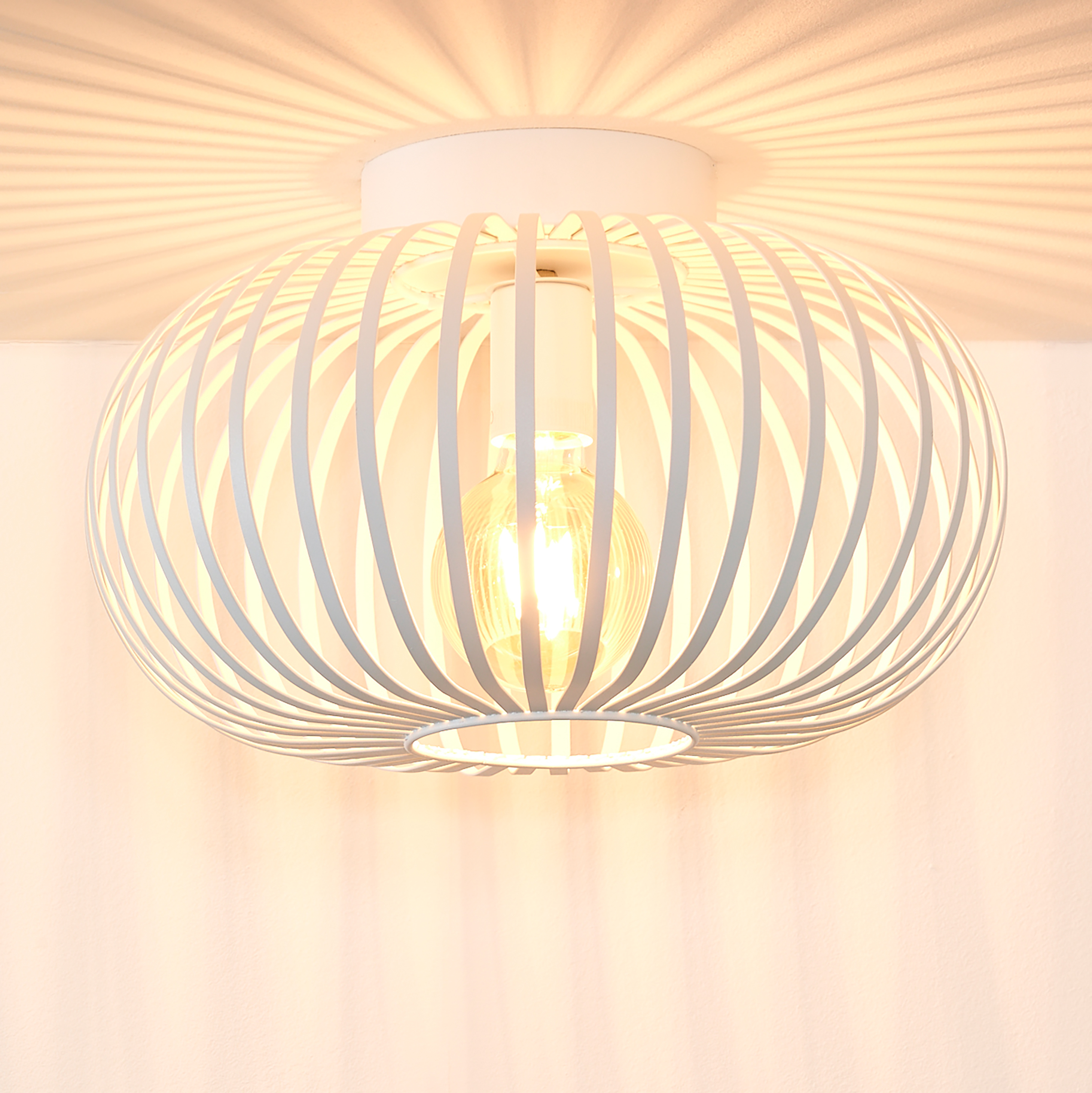 Manuela Deckenleuchte Eisen Weiß