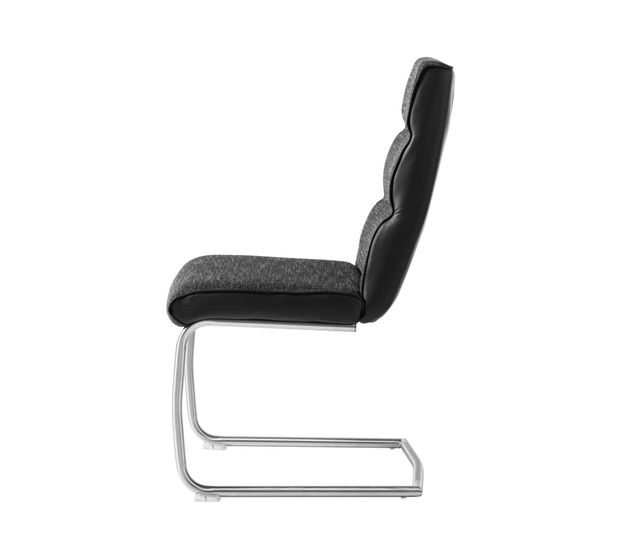 2x Freischwinger Strukturstoff Edelstahl Schwarz