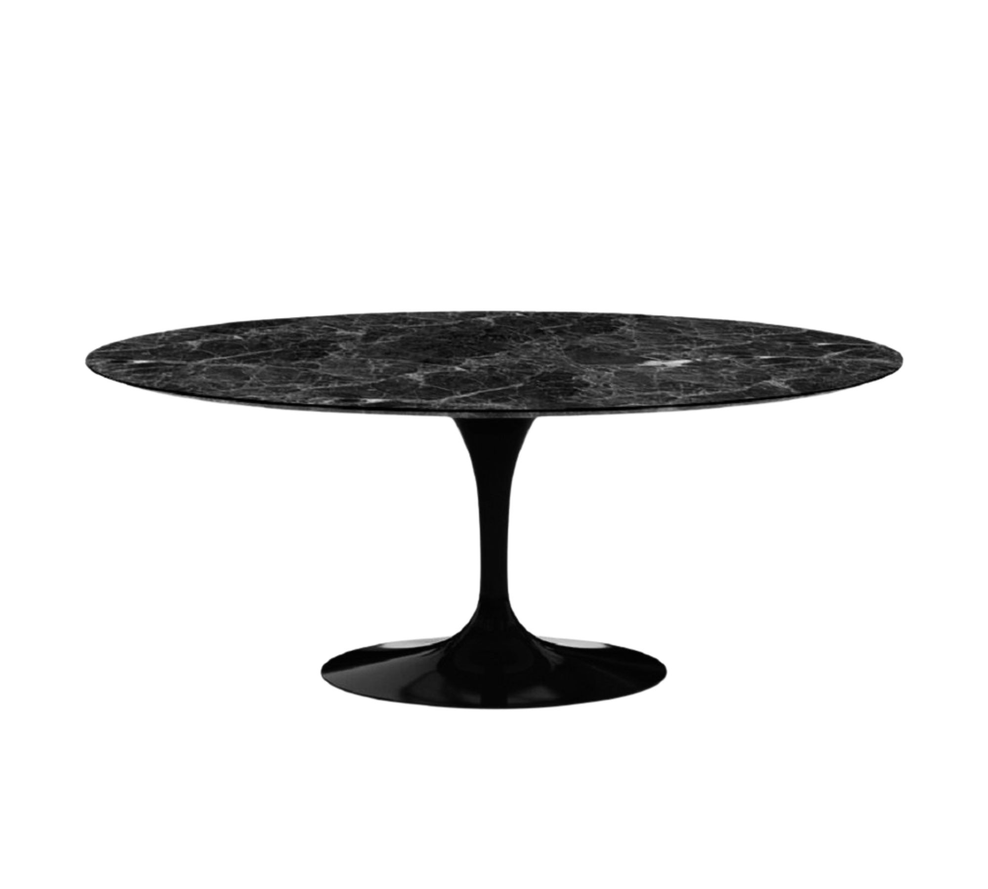 Saarinen Couchtisch Rund Marmor Schwarz