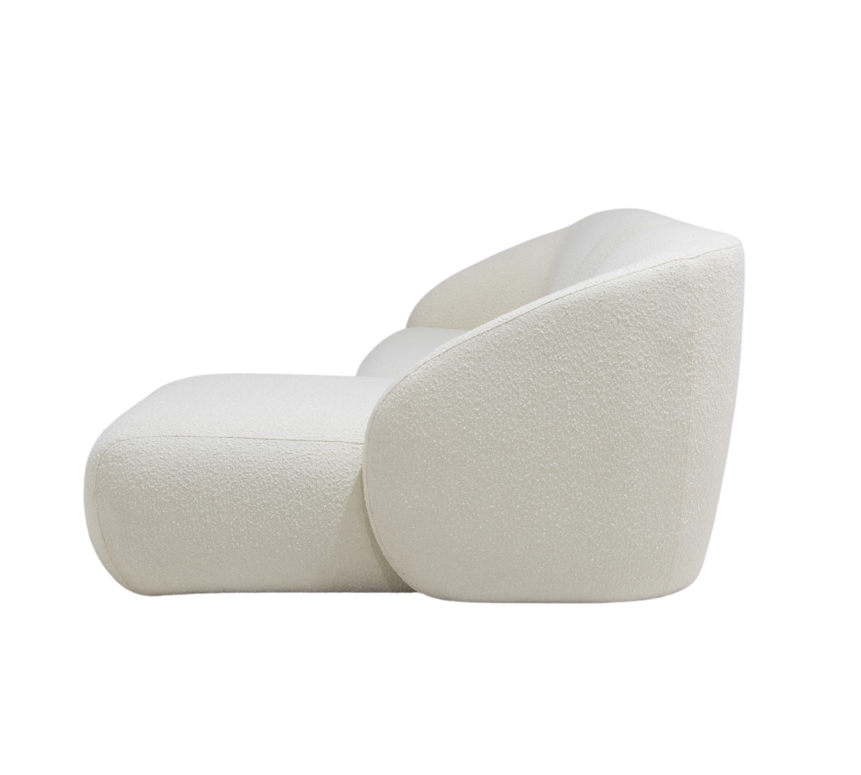 Blanca 3-Sitzer Sofa Récamiere Rechts Bouclé Off White