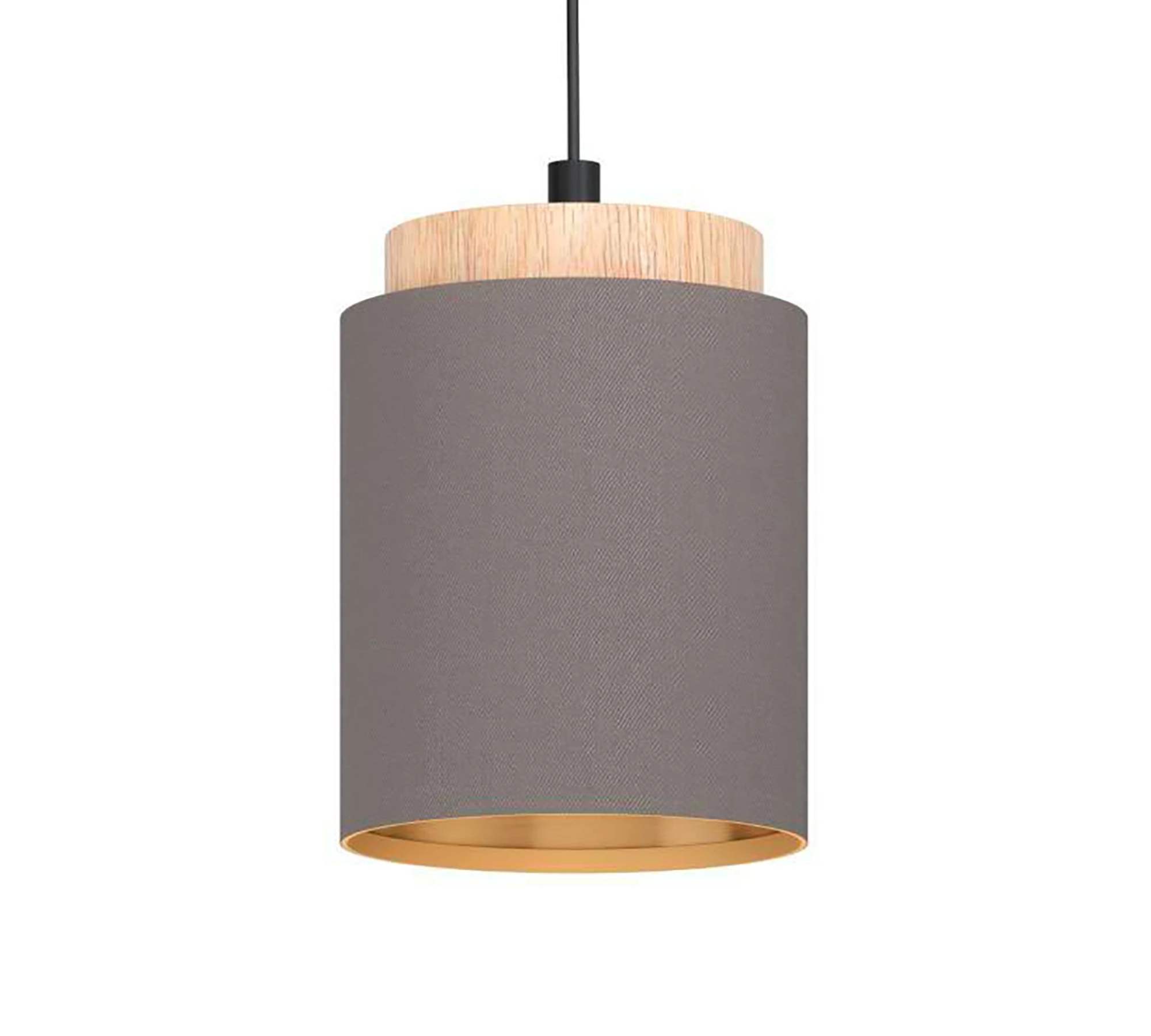 Pendant light 1-bulb blended fabric steel