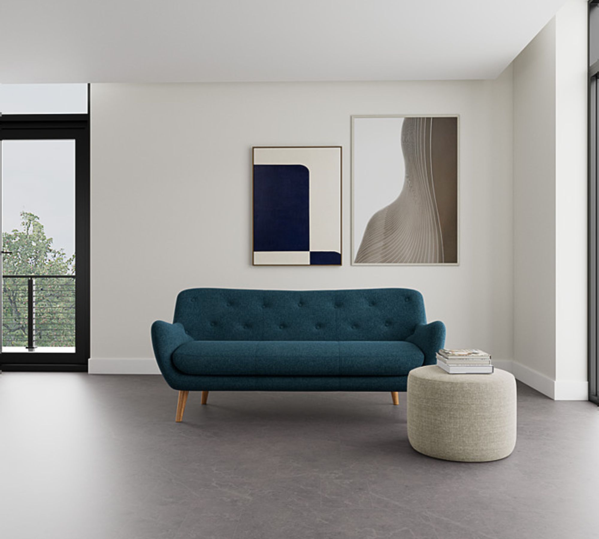 Herman Sofa 3-Sitzer Olena Midnight Blue