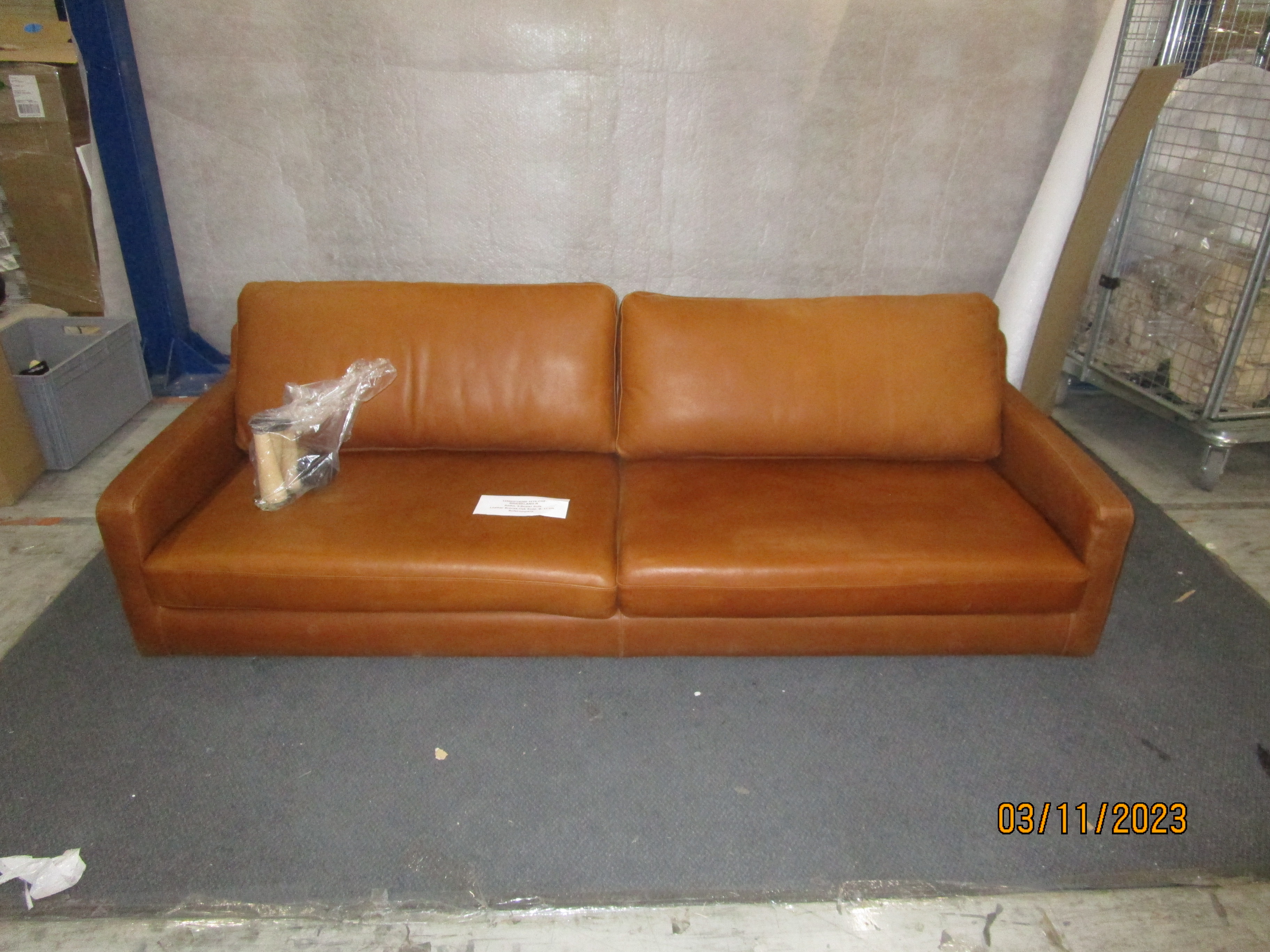 Astha Sofa 3-Sitzer Leder Bronze