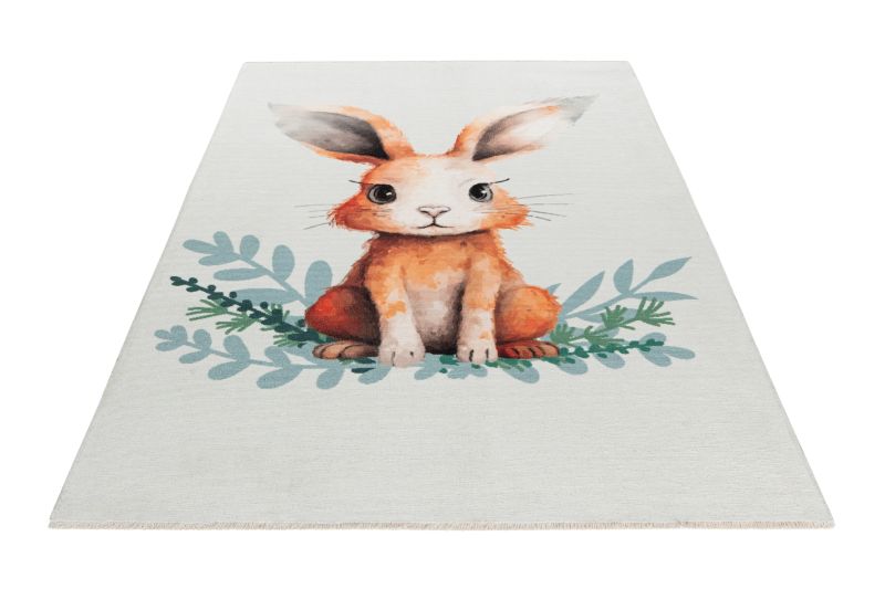 Greta Teppich Rabbit Baumwolle Mehrfarbig 115 x 170 cm