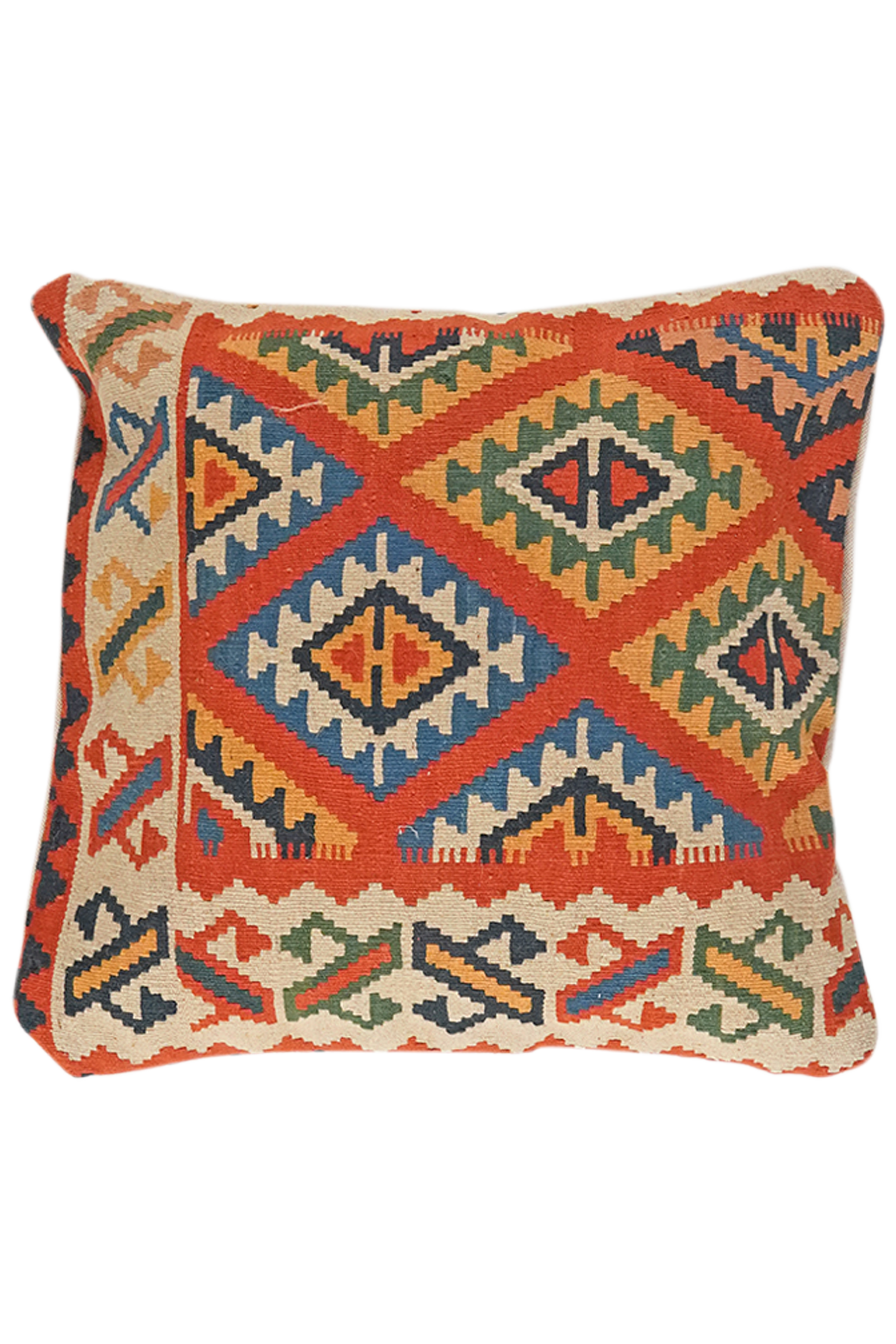 Kilim Kissenbezug Baumwolle Mehrfarbig