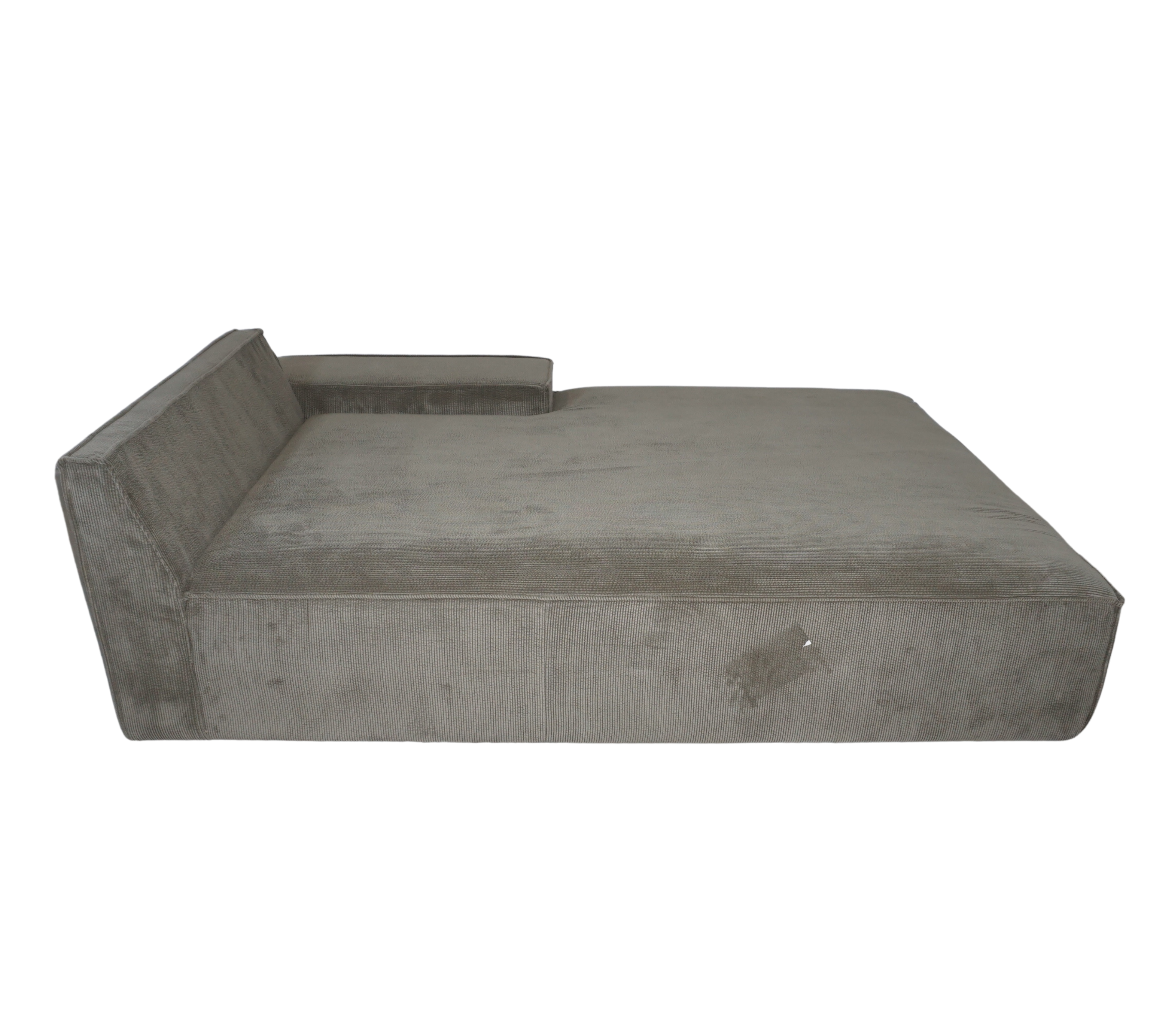 Daphne 1-seater chaise longue right-hand Free Sage