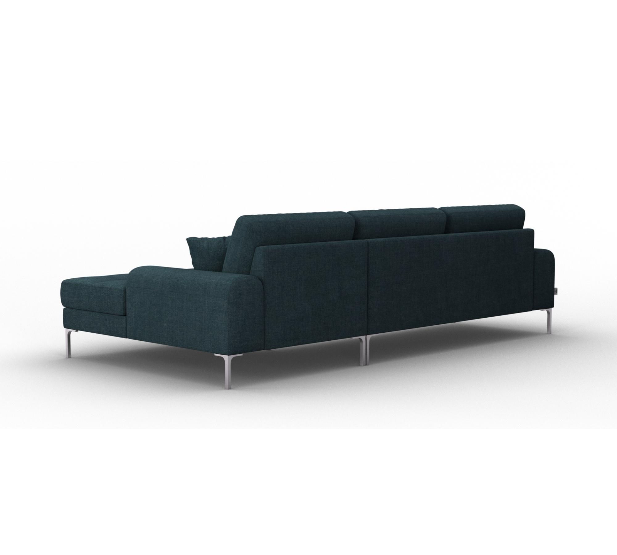 Rime Ecksofa mit Récamiere rechts Graugrün