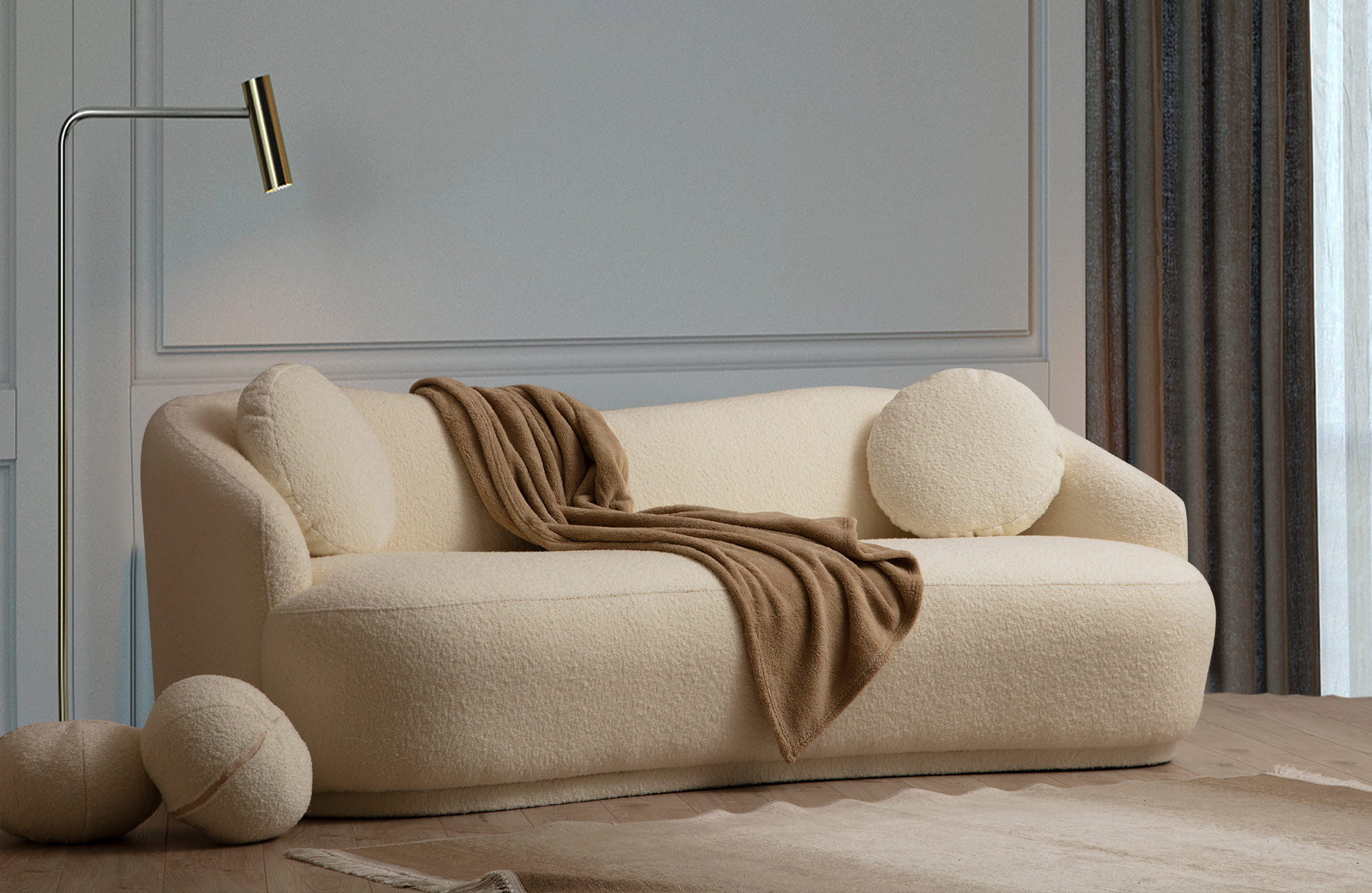 Ancona Sofa Cremefarbig