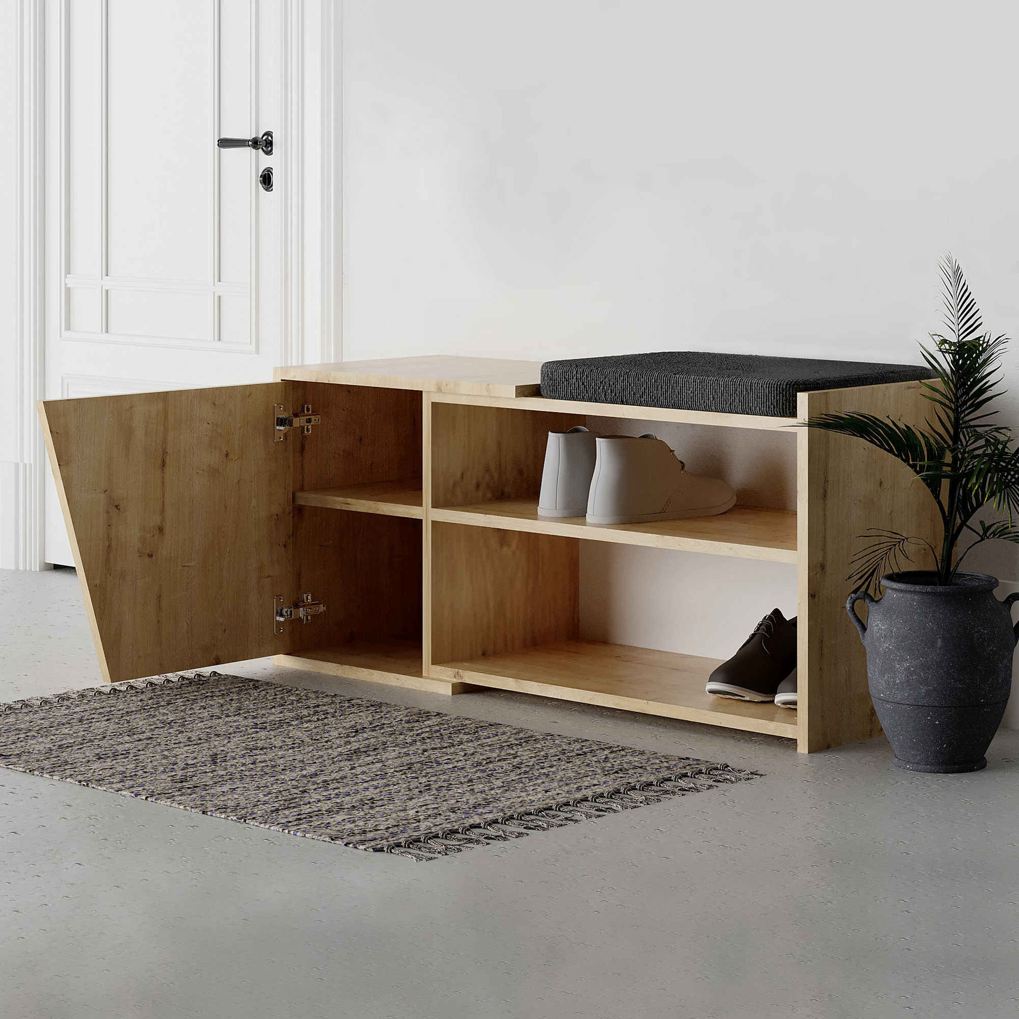 Fiona Shoe cabinet wood veneer