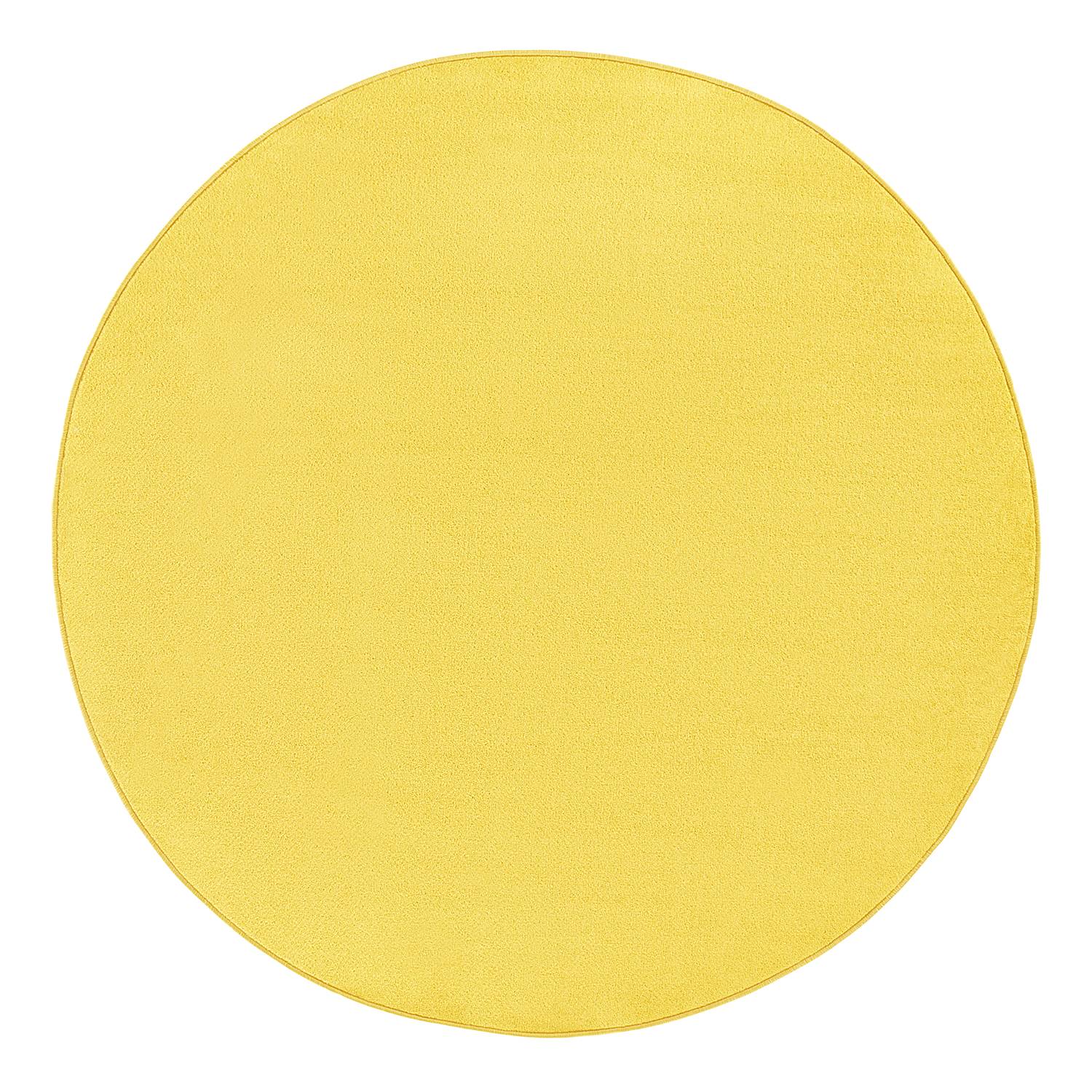 Kurzflorteppich Fancy Circle Sonnengelb Ø 133cm