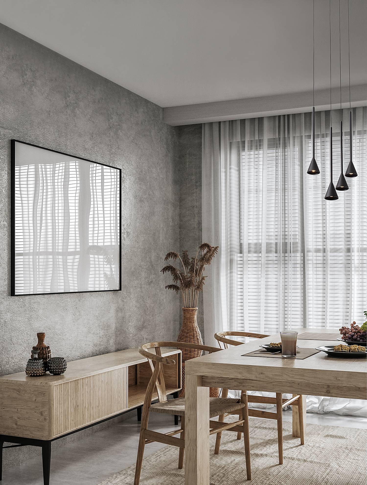 Net Type B Pendant Lamp Aluminum 15-light