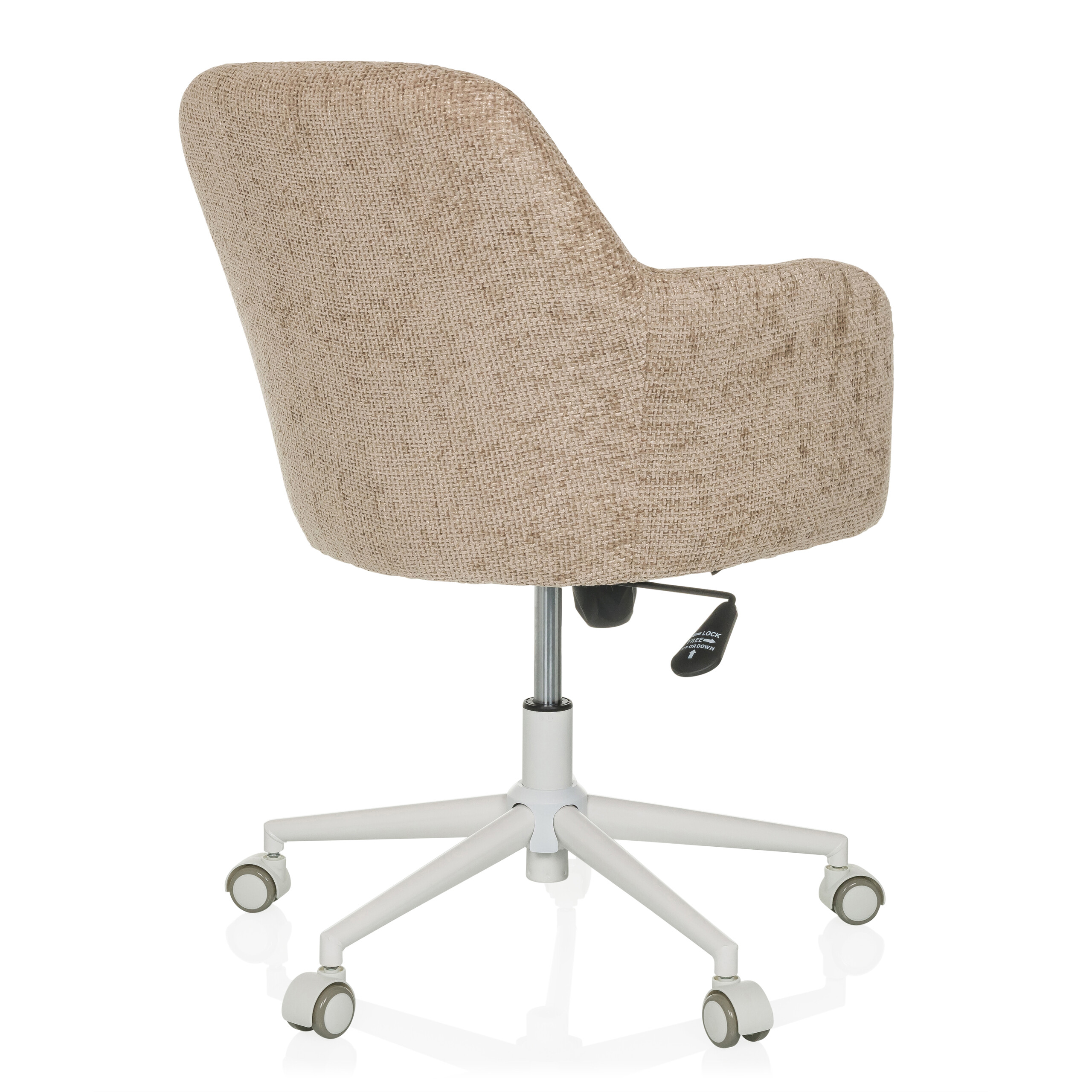 SOLAO HOME Bürostuhl Bouclé Hellbraun