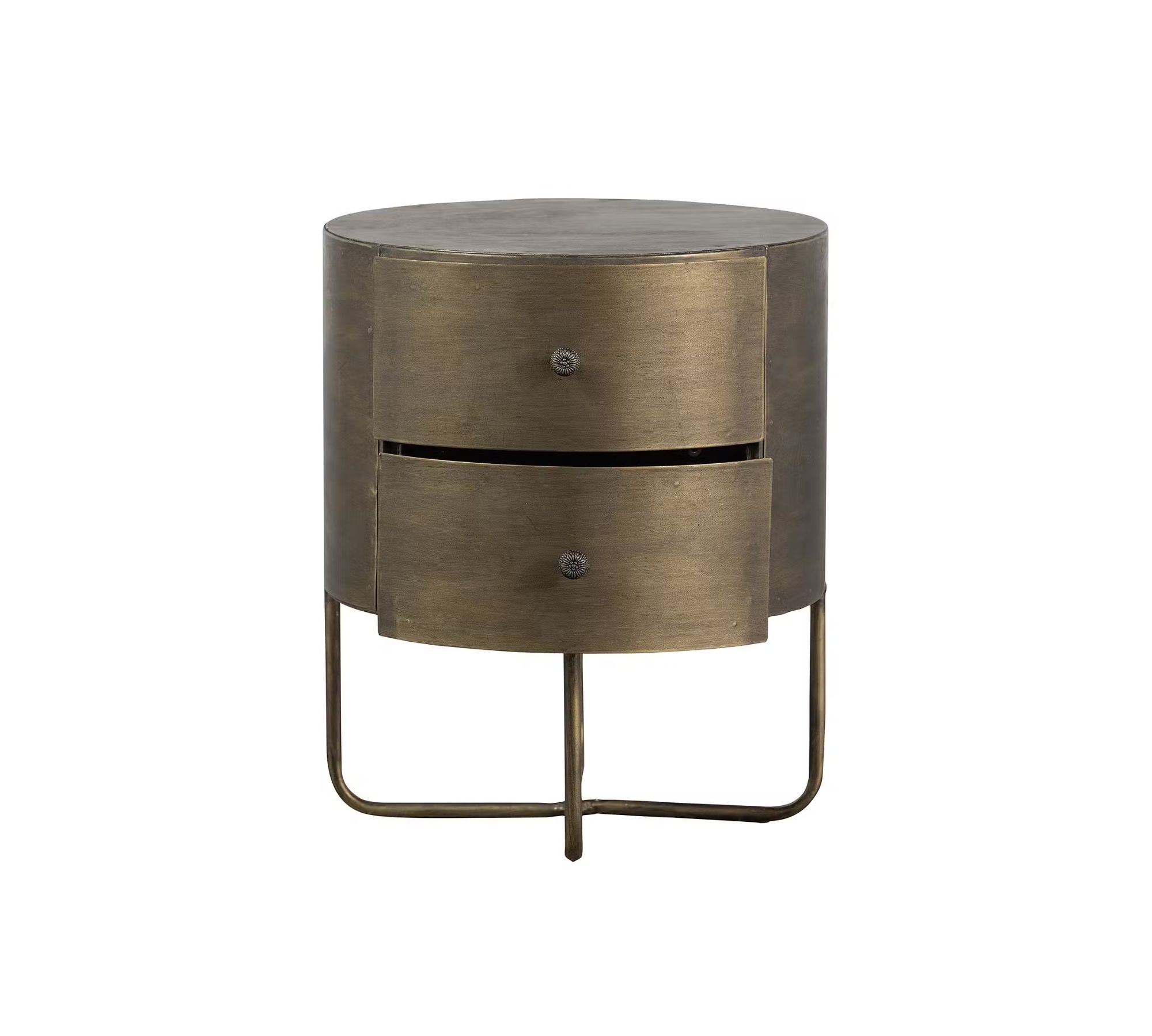 Beistelltisch Metall Antik Messing