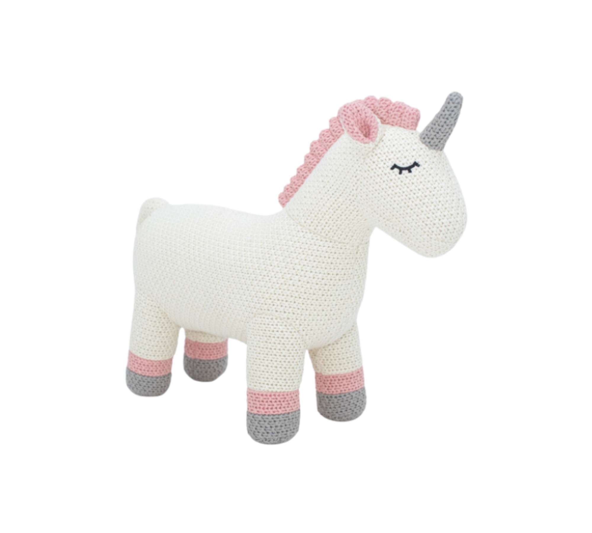 Einhorn Mini Plüschtier Baumwolle Weiß