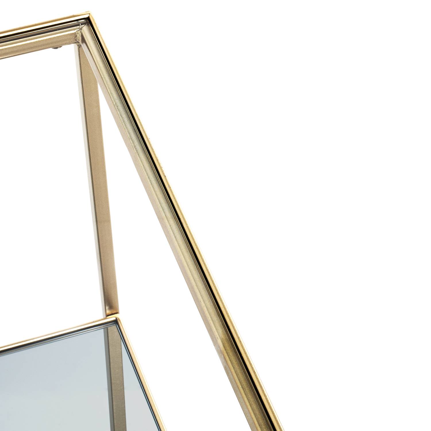 Beistelltisch Pag I Glas Metall Gold