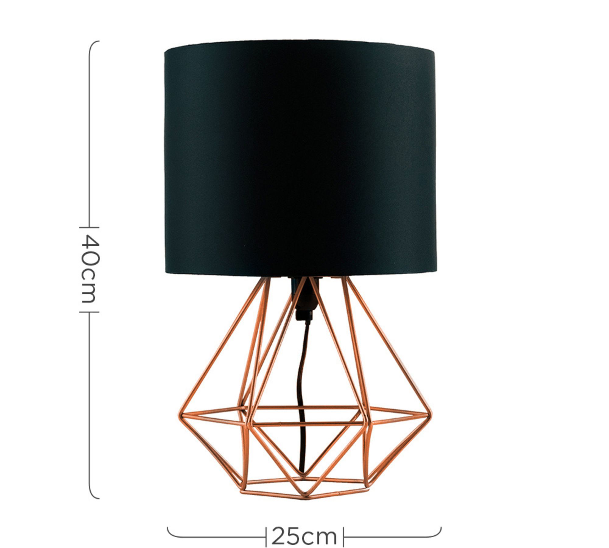 Tischlampe Metall Kupfer
