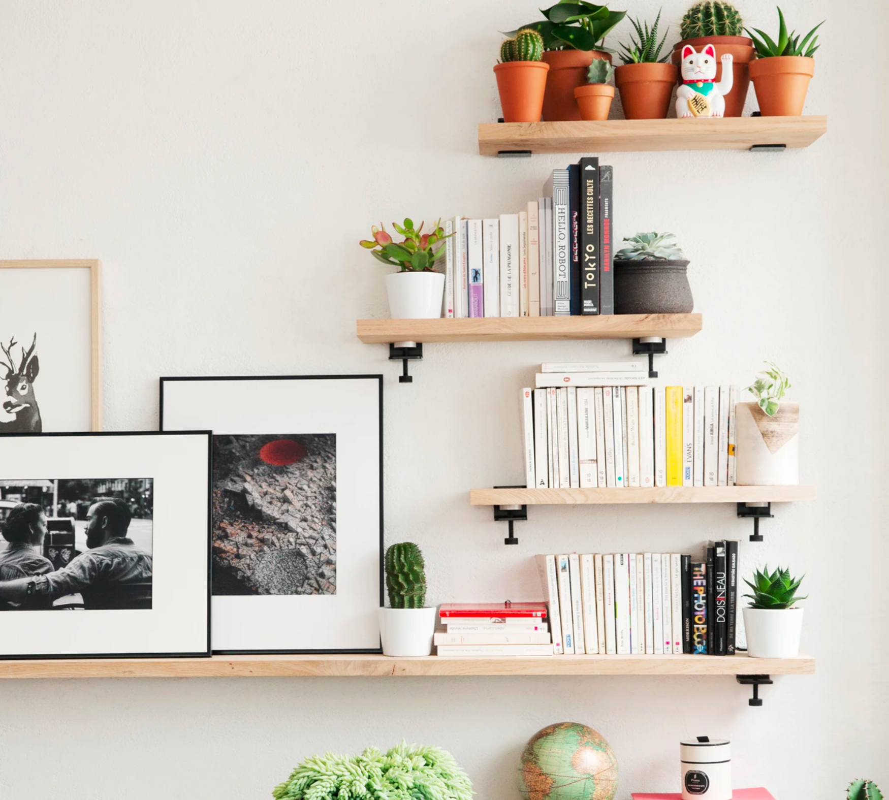 2x Bracket Wandhaken Stahl Grün