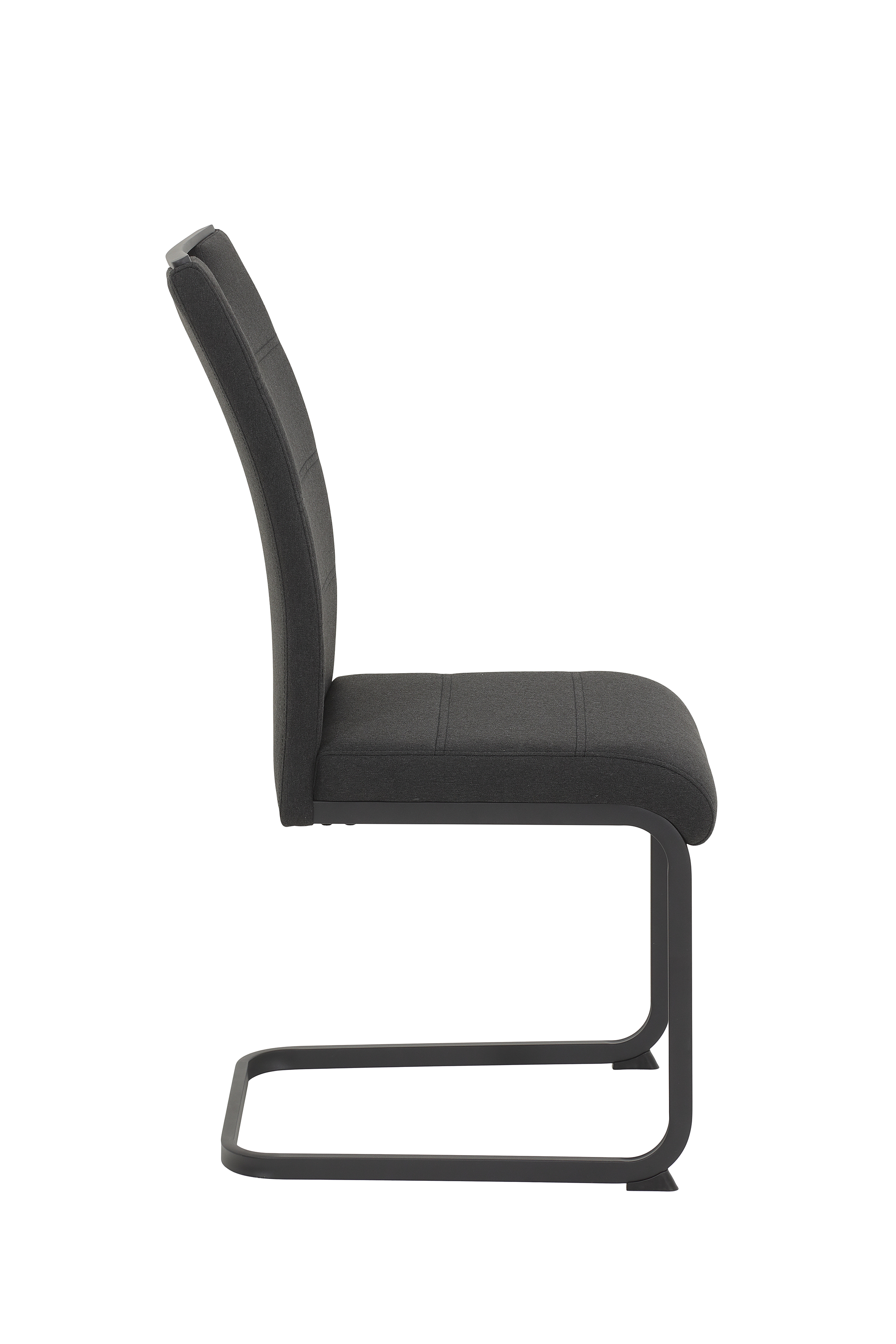 Kireyi Dining Chair Set of 4 Black Woven Fabric Steel