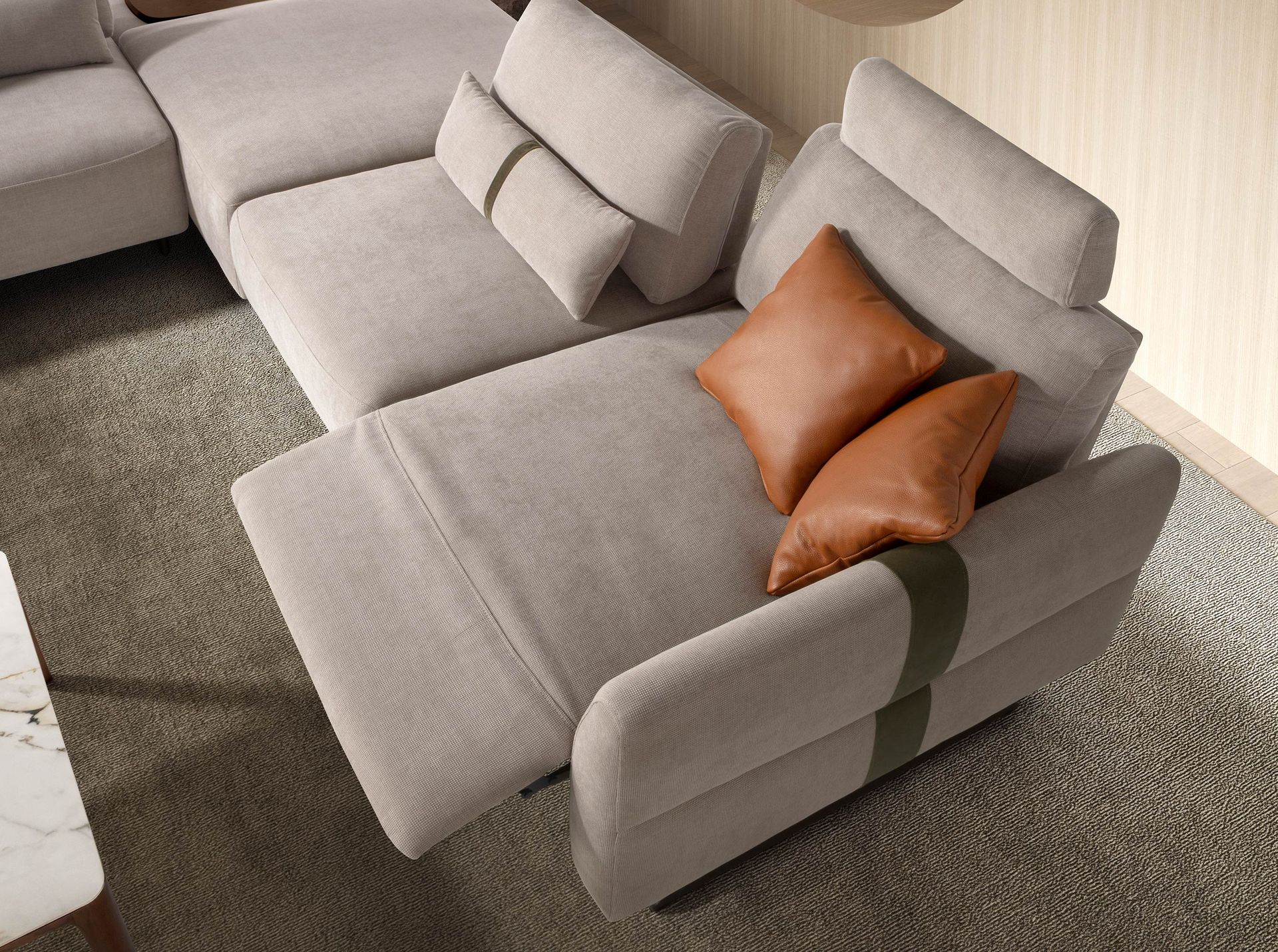 Modular Sofa Chaise Longue Left Sand