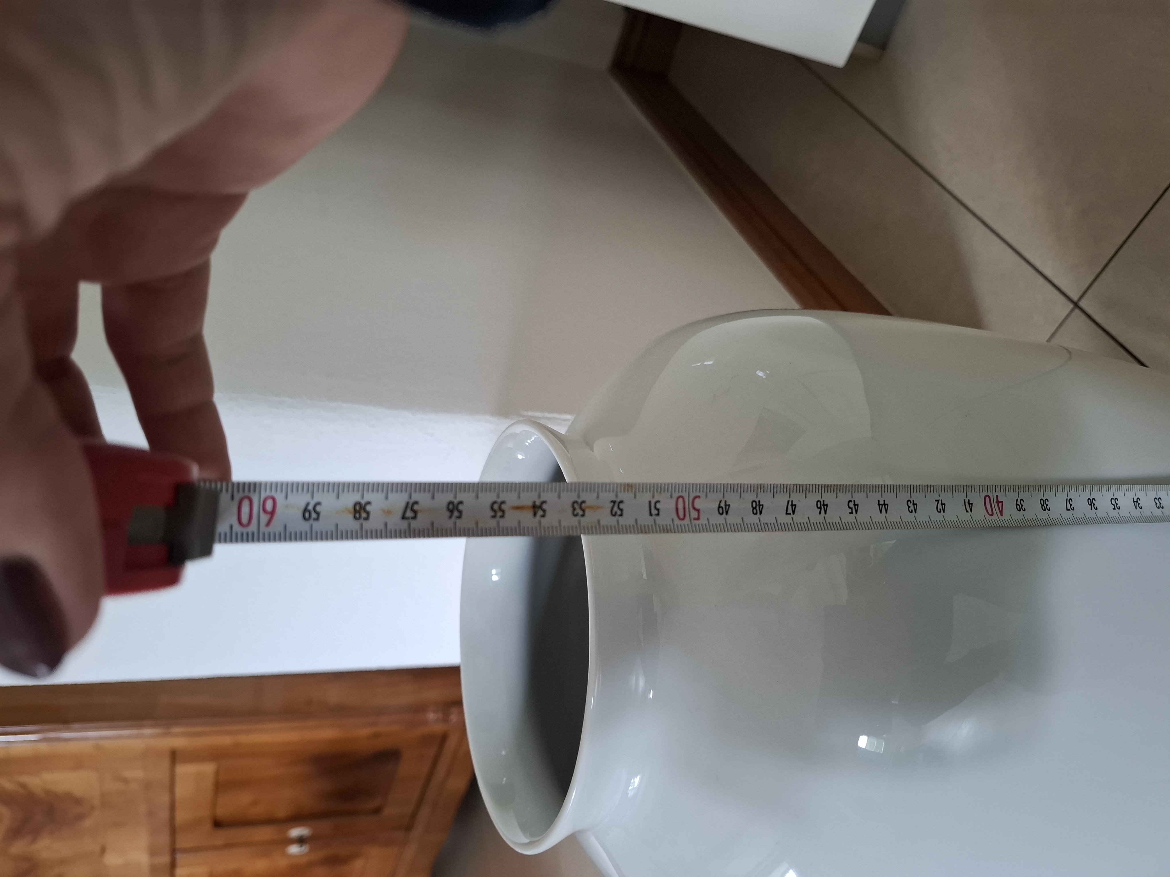 Bodenvase Porzellan Weiß