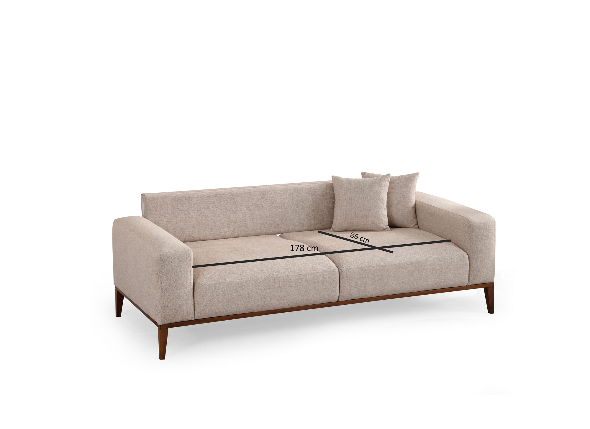 Sinor 3-Sitzer Schlafsofa Beige