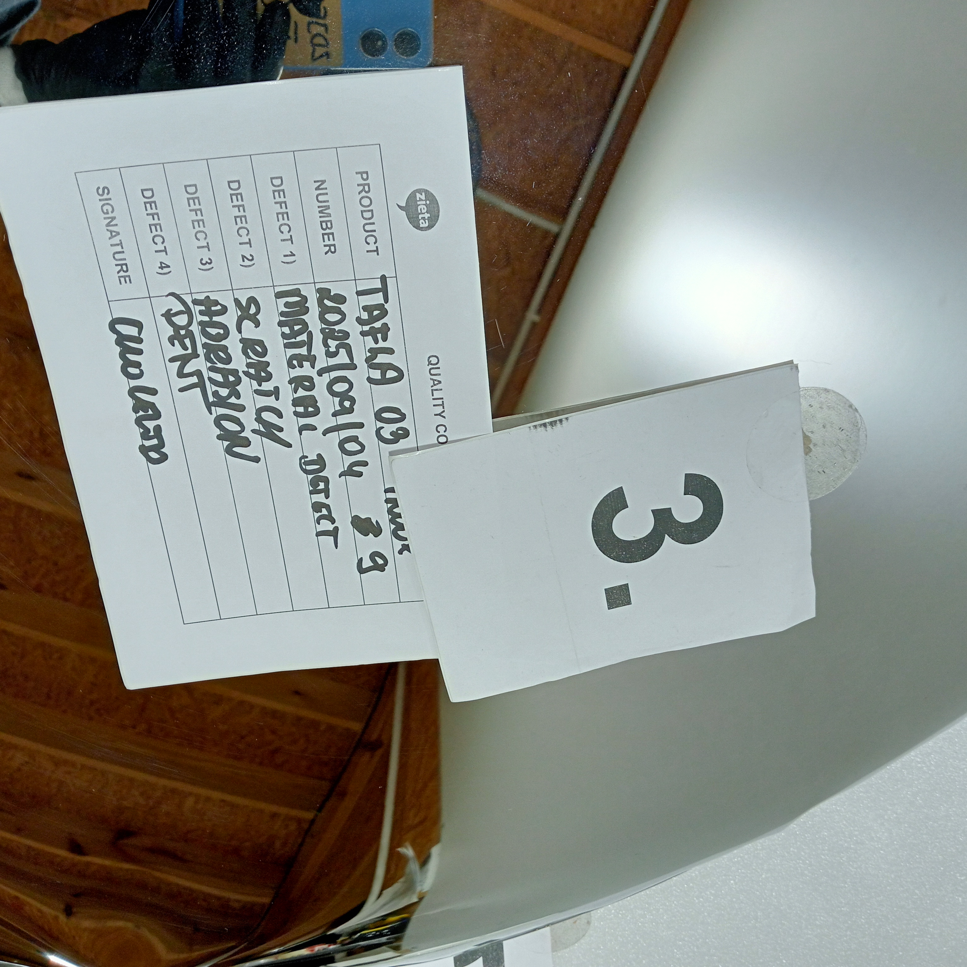 Table Mirror O3 Stainless Steel Polished Silver