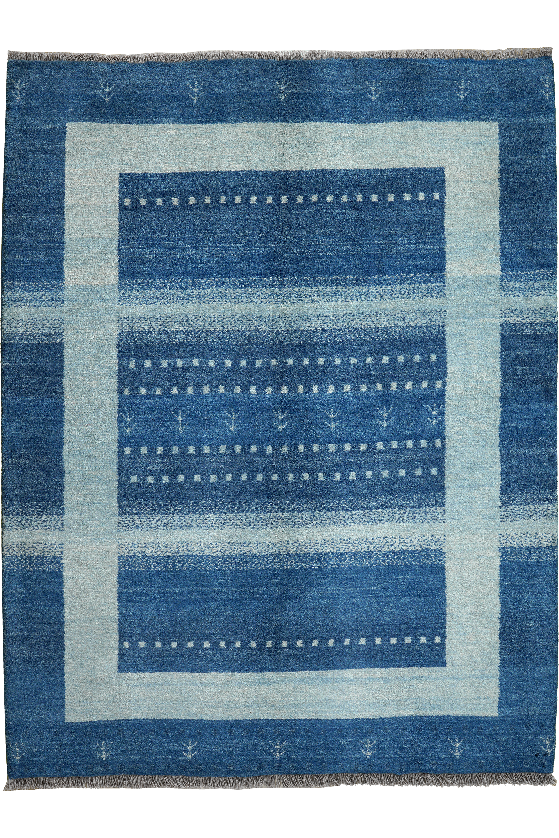 Gabbeh Traditional Rug Wool Blue