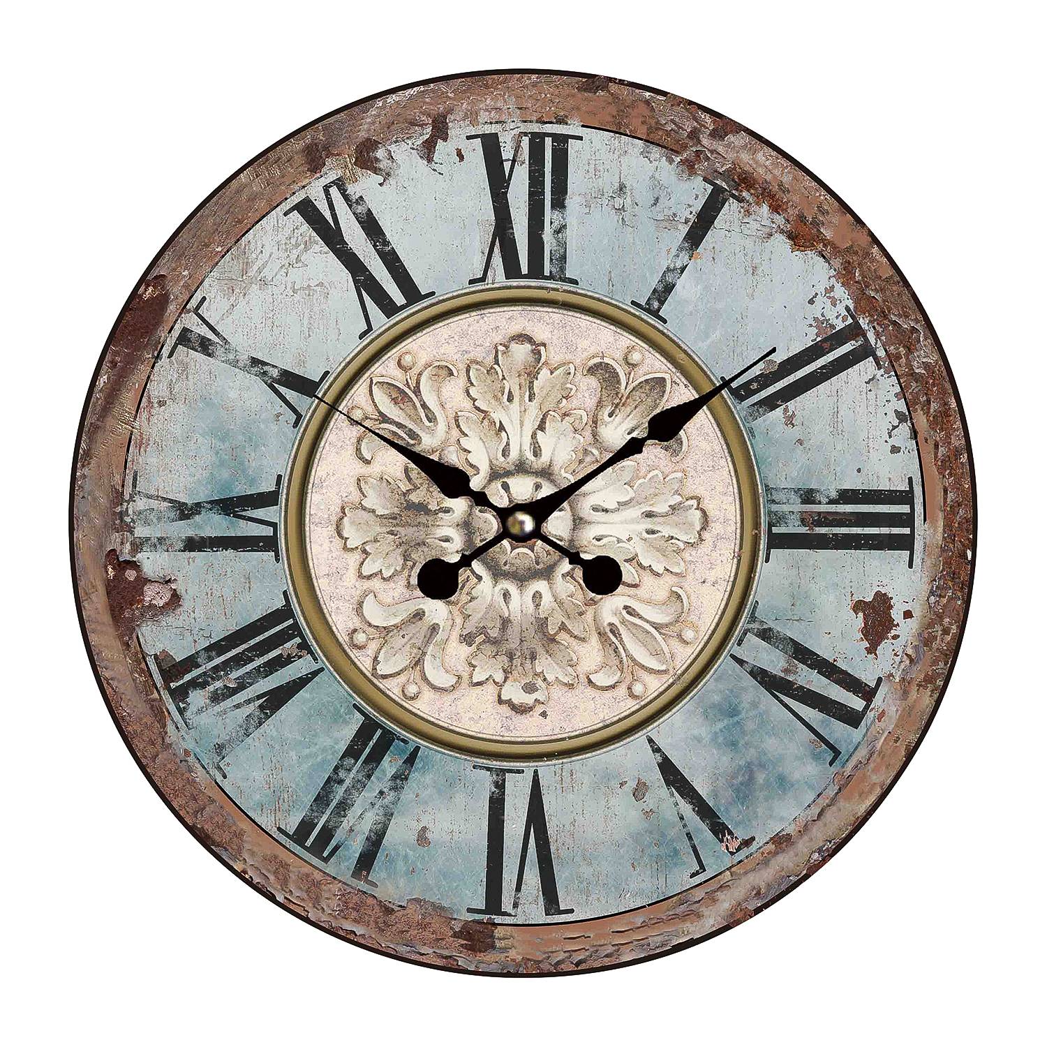 Wanduhr Stuck Mehrfarbig