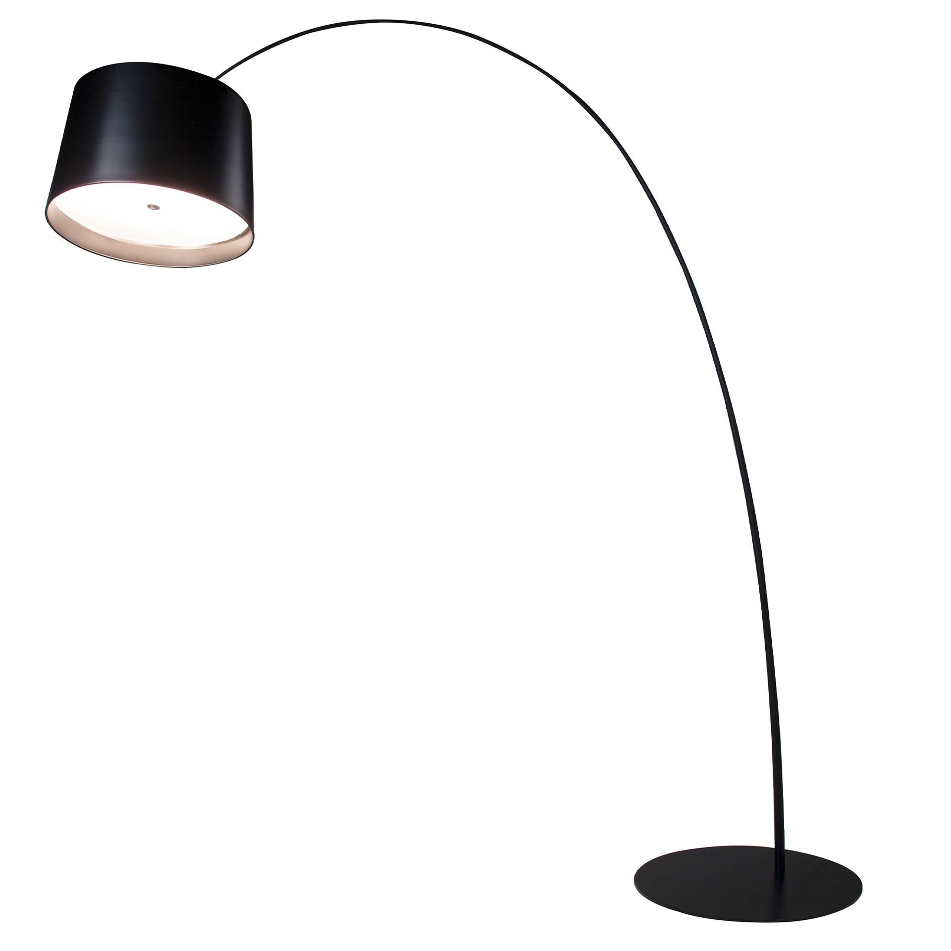 Stehlampe Stahl Schwarz