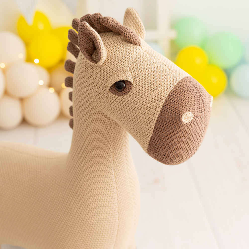 Horse Maxi Plush Toy Cotton Brown