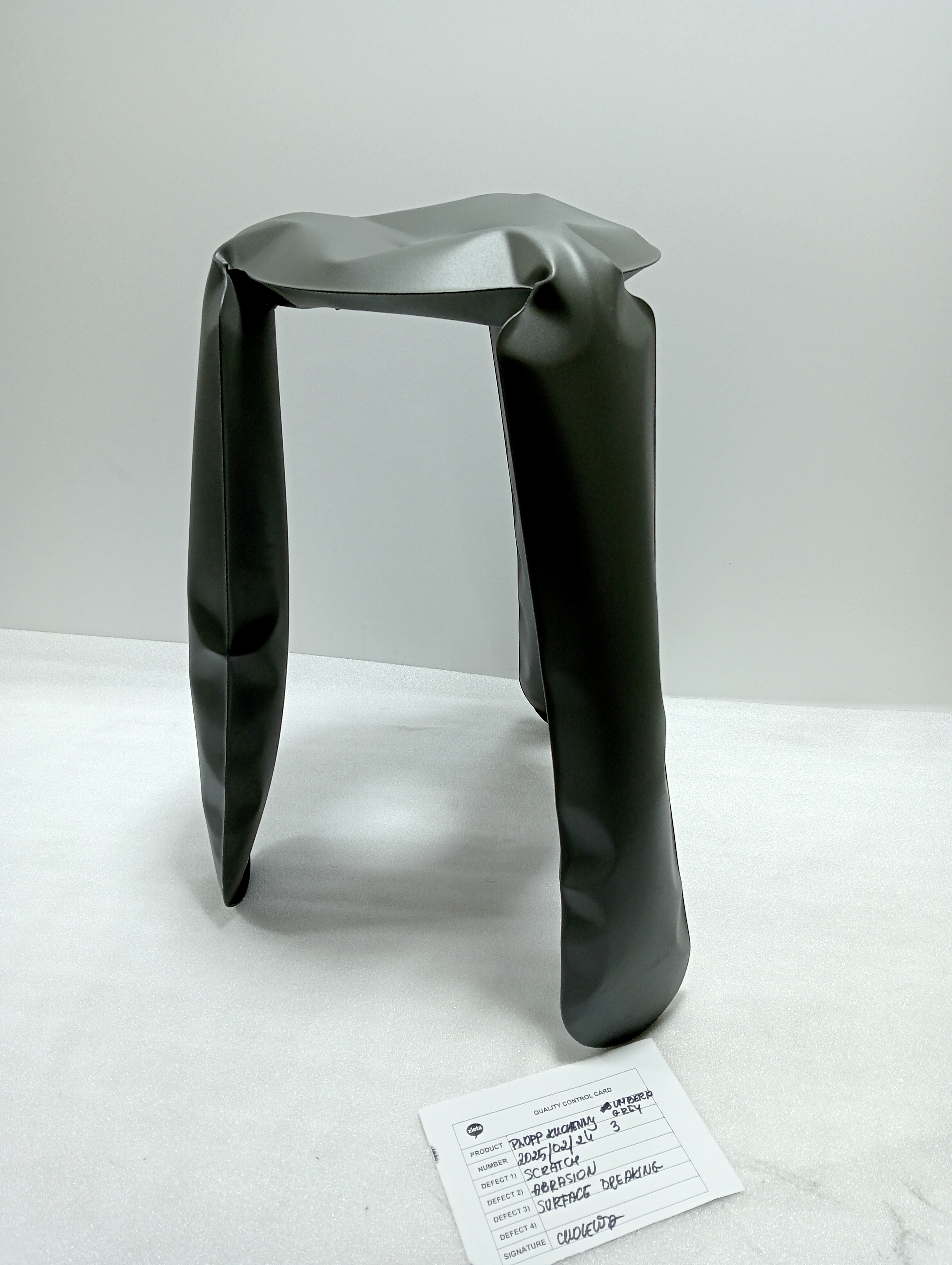 Plopp Sgabello da cucina Acciaio Grigio ombra Opaco