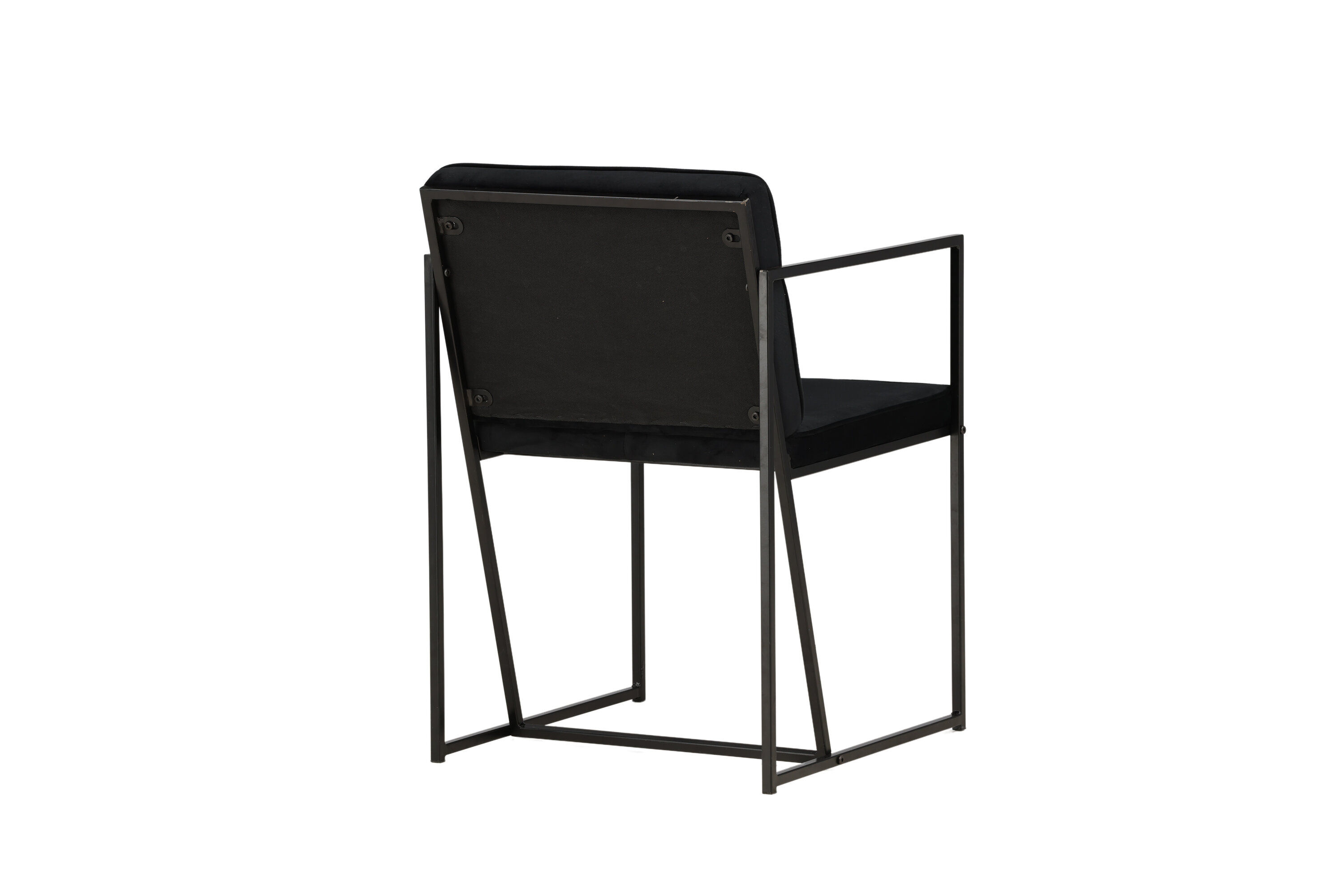 2x Richmond Esszimmerstuhl-Set Metall Samt Schwarz