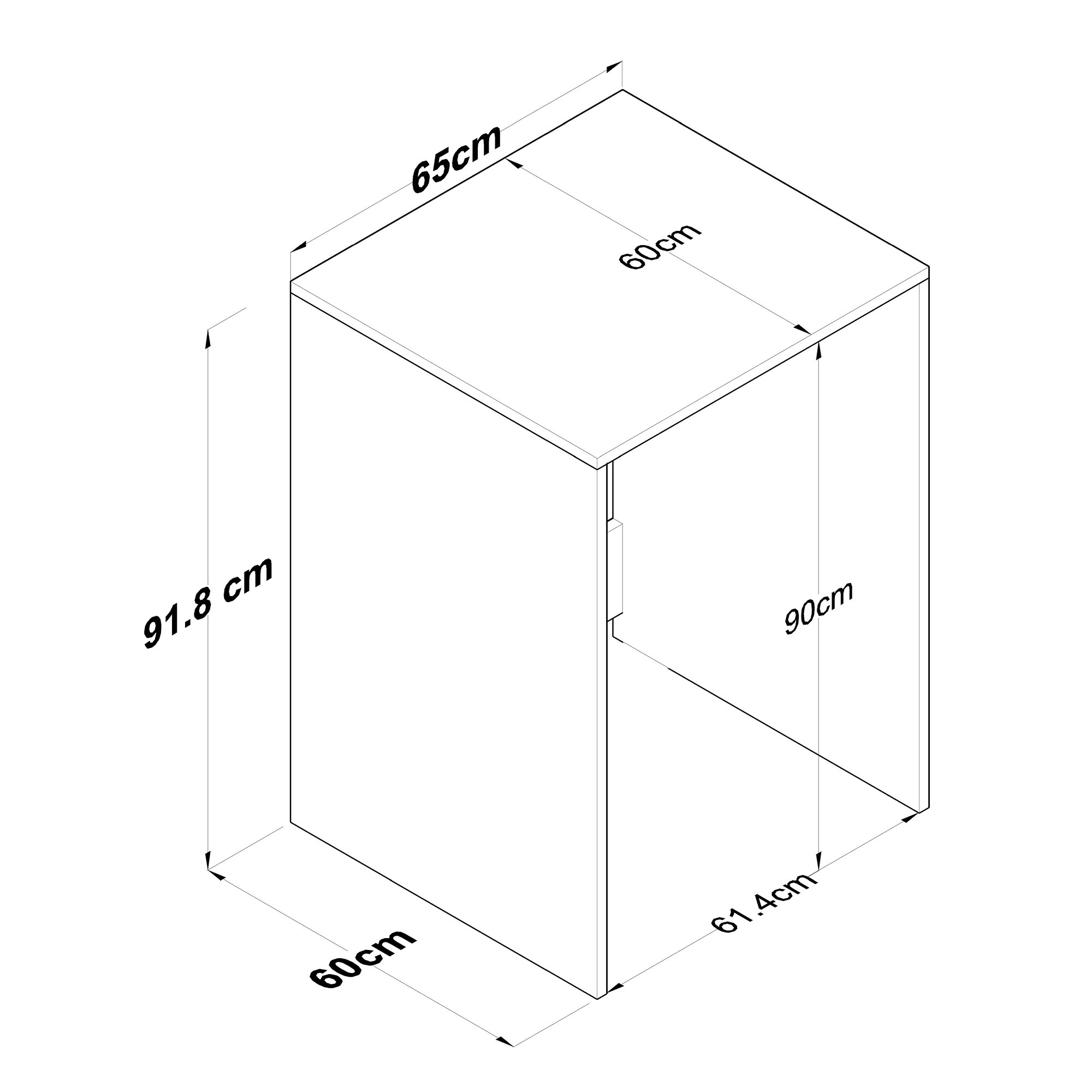 Waschmaschinenschrank Walnussbraun 60cm x 91.8cm