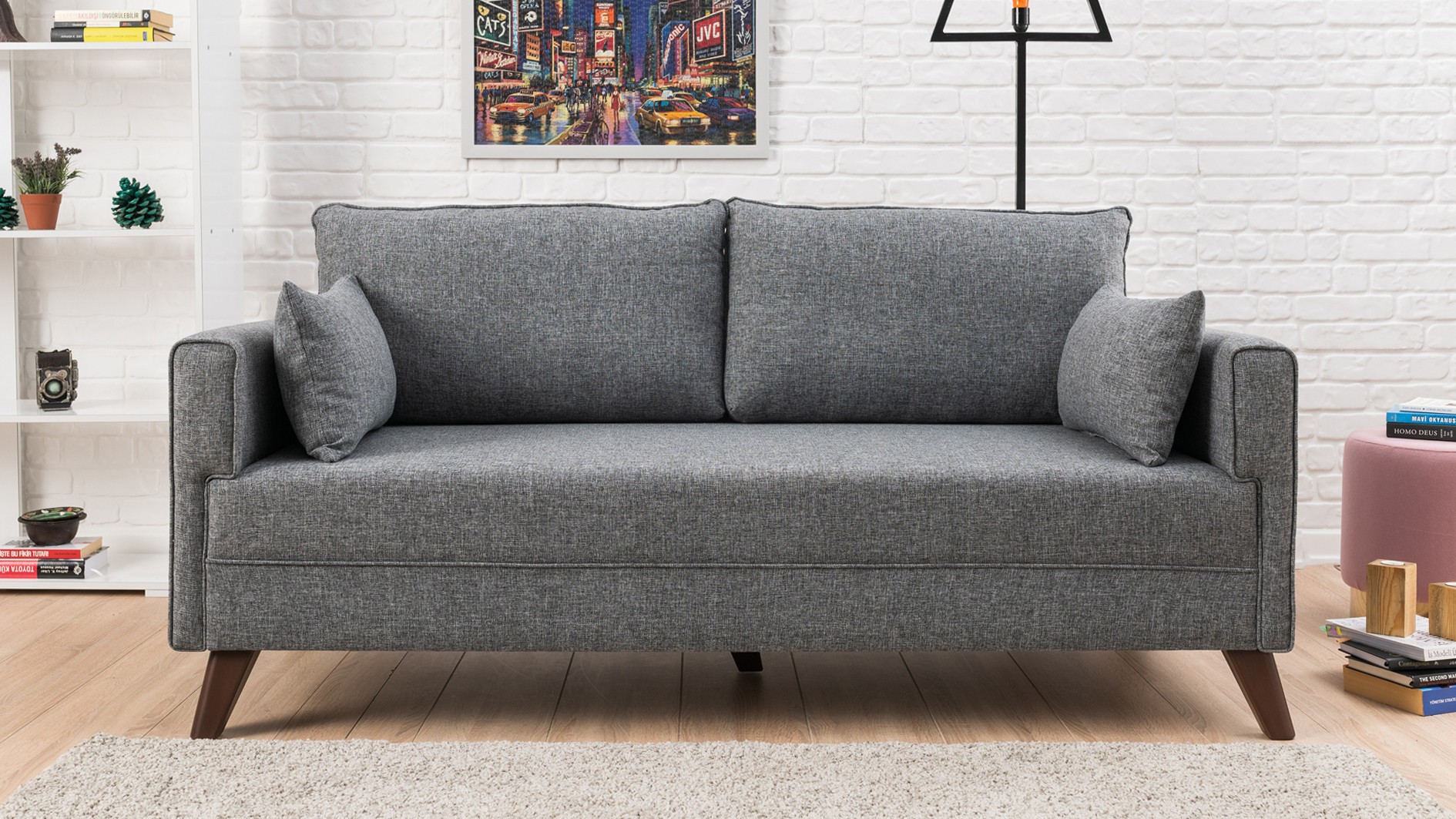 Sofa 2-Sitzer Grau