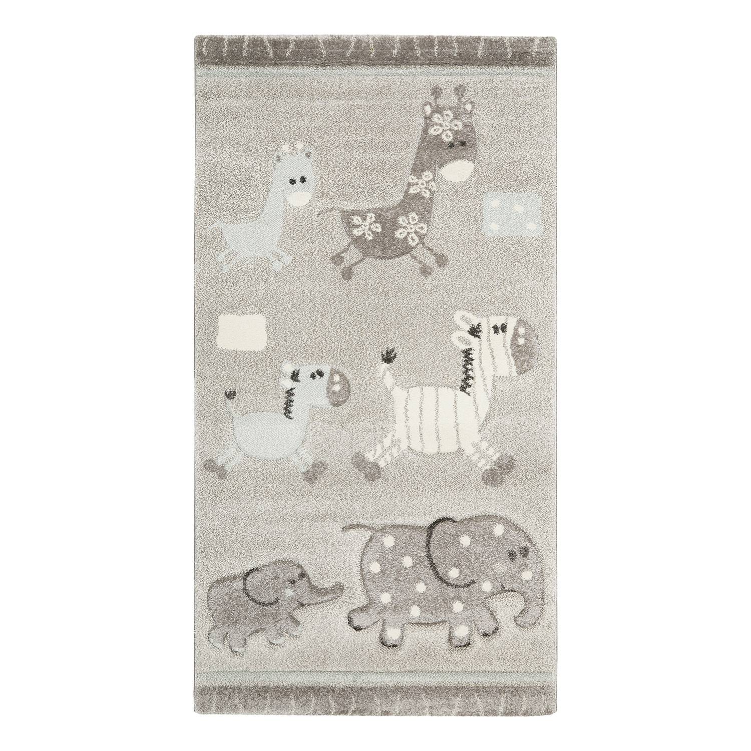 Kinderteppich Lucky Zoo 2.0 Silber