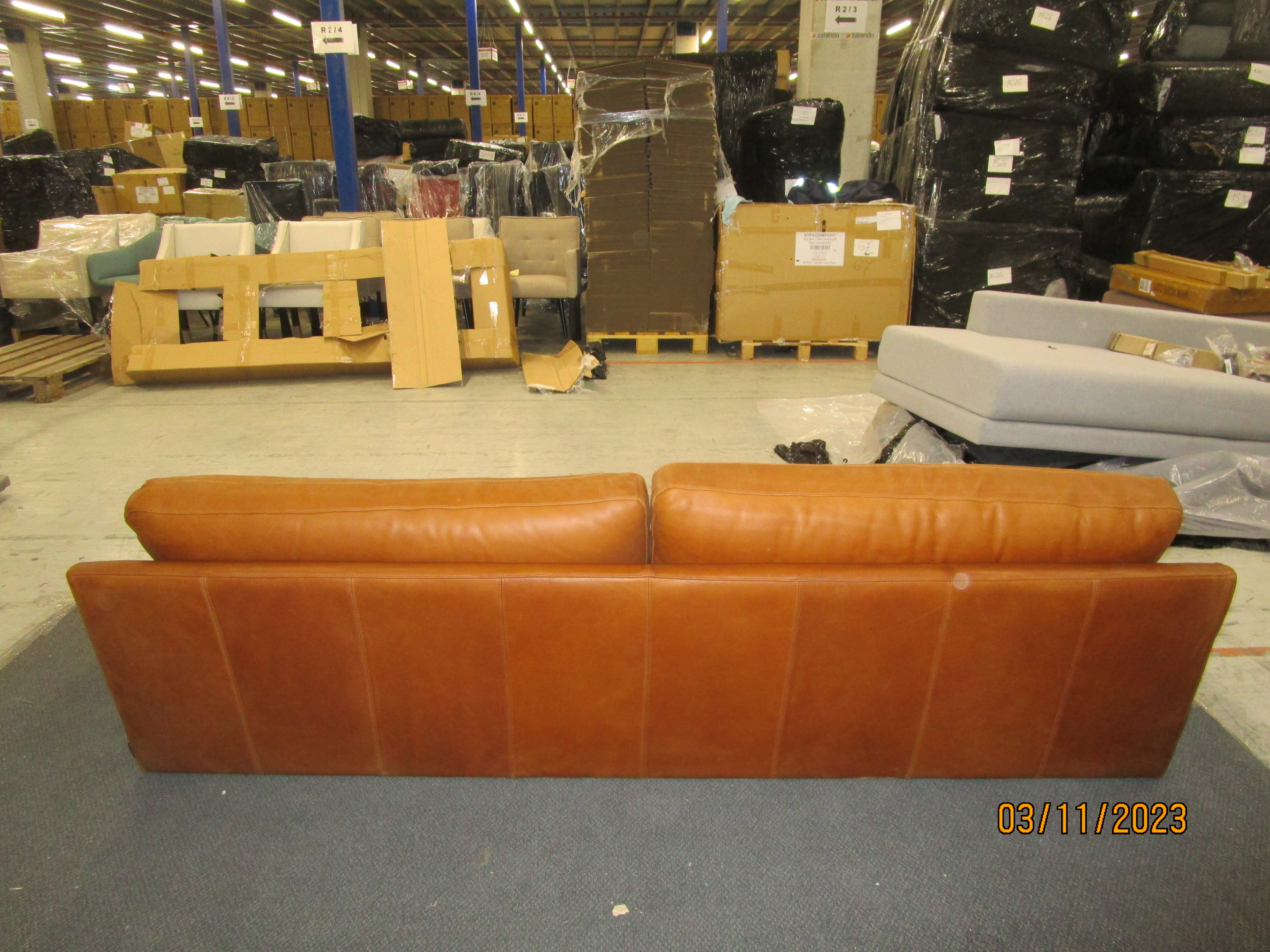 Astha Sofa 3-Sitzer Leder Bronze
