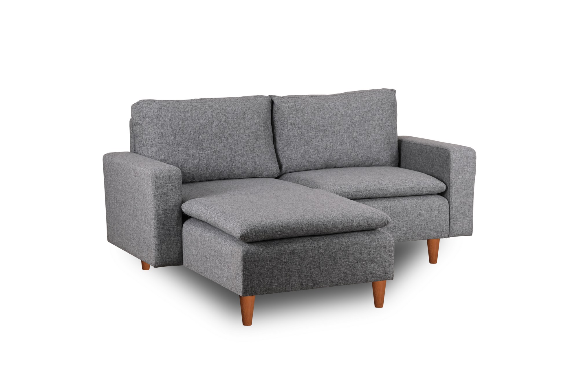 Lungo Mini Ecksofa Hellgrau