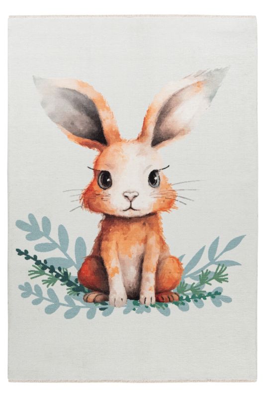 Greta Teppich Rabbit Baumwolle Mehrfarbig 115 x 170 cm