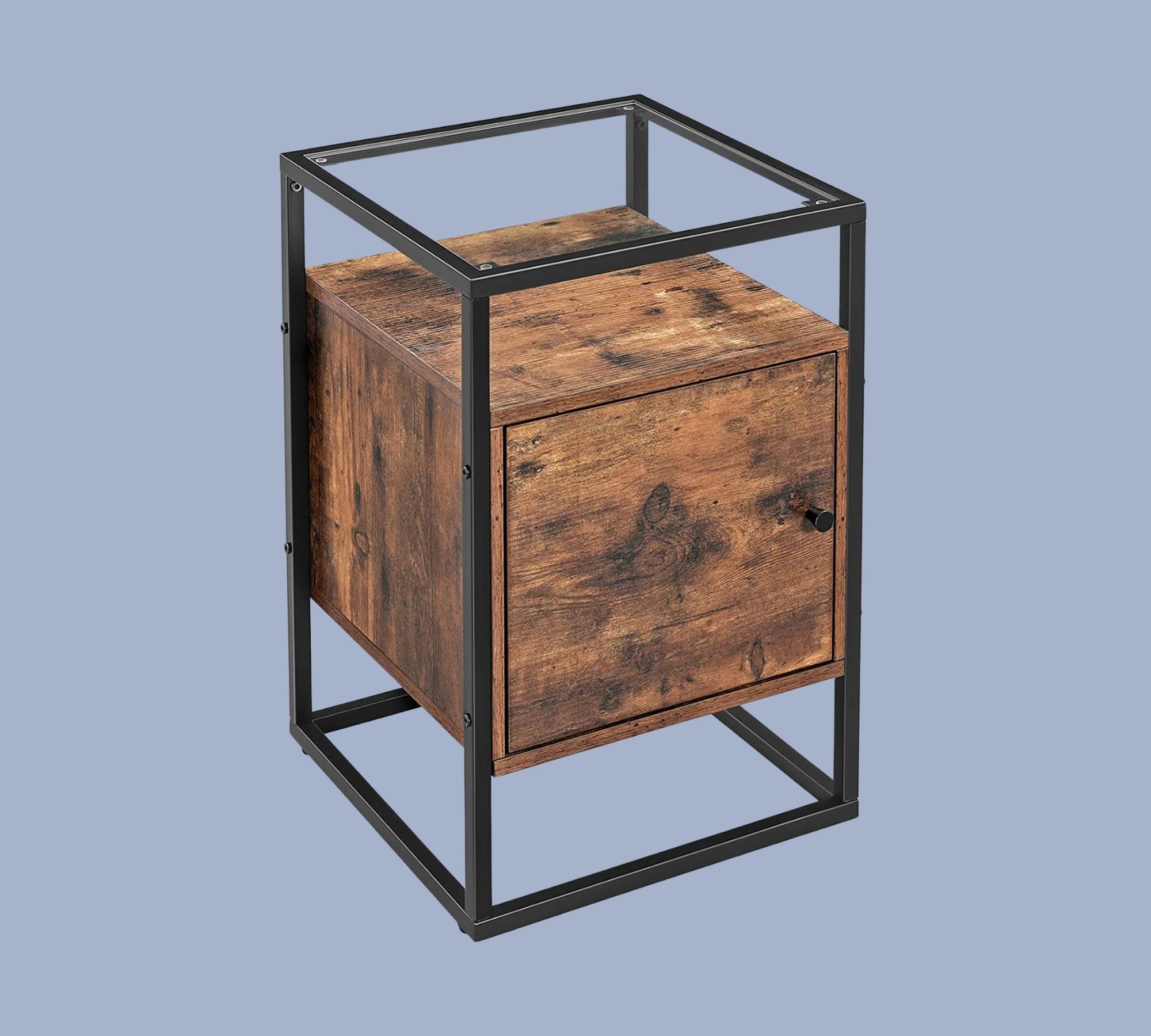 Beistelltisch Industrial-Style Dunkelbraun