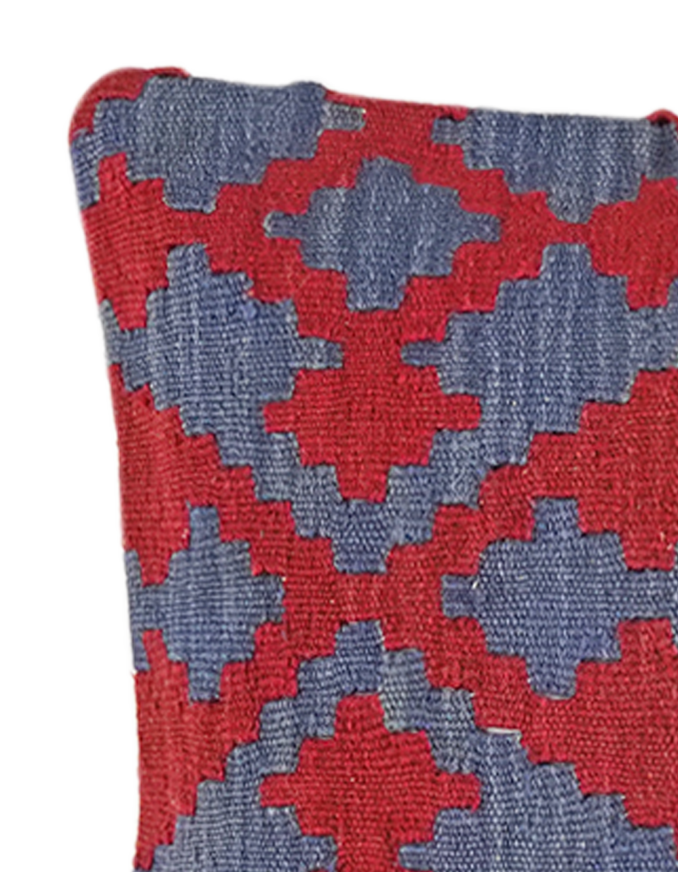 Kelim Kissen Wolle Mehrfarbig