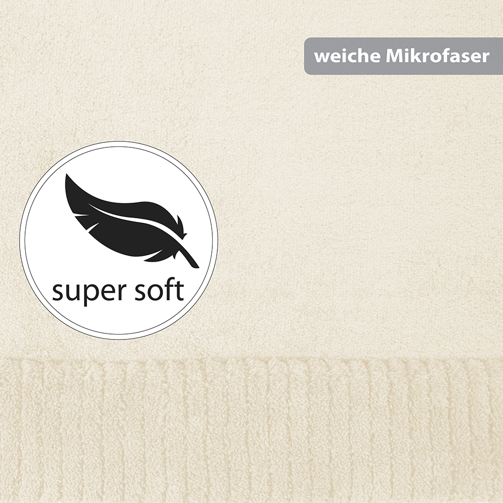 Rutschfeste Microfaser Badematte mit Memory Foam Natur