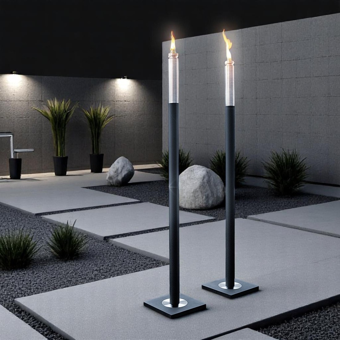 Barra Gartenfackel Für Lampenöl Edelstahl Matt 144cm 65089