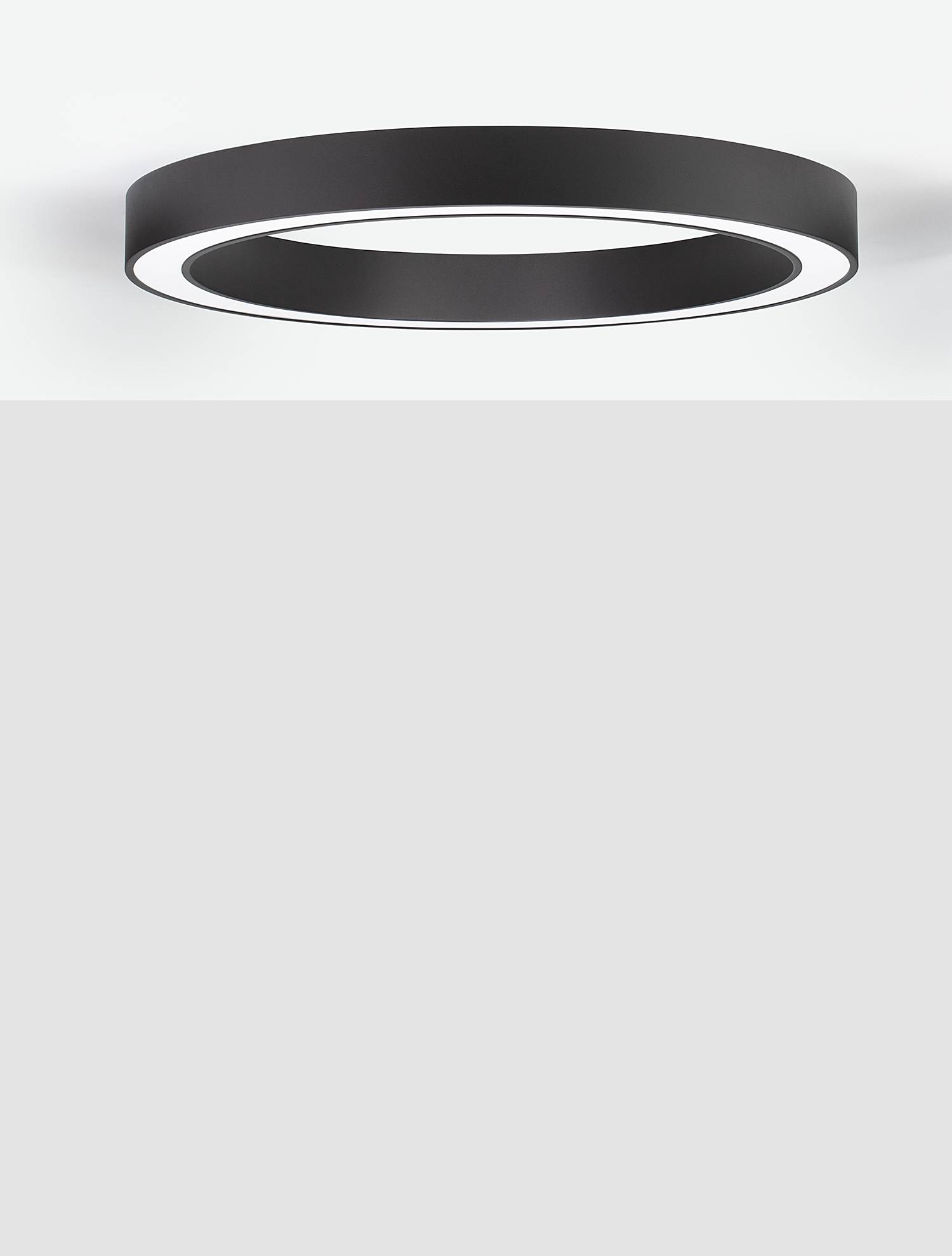 1-Light Morbido Ceiling Light Aluminium Black Ø80cm