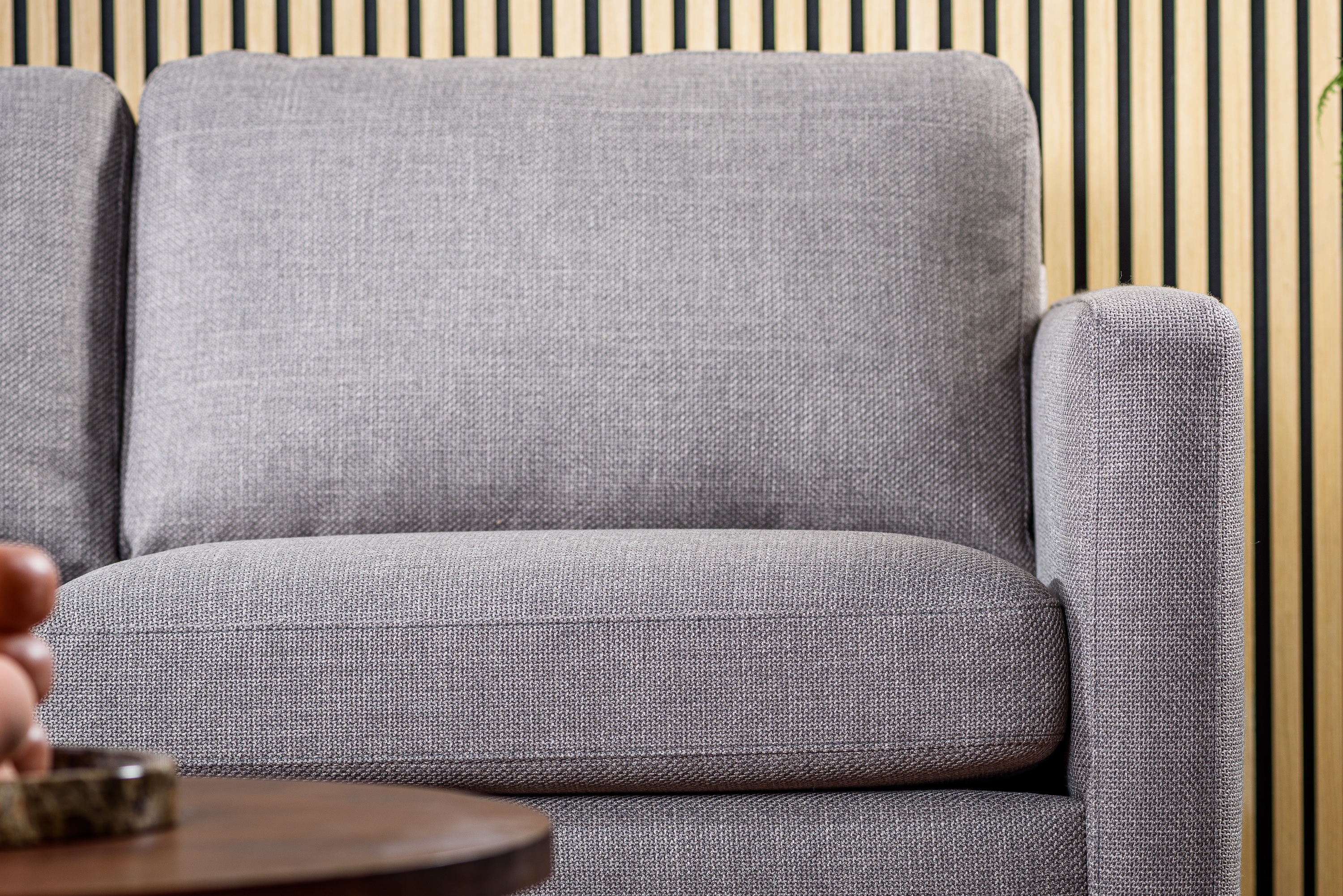 Sofa 3-Sitzer Chaiselongue Links Rechts Woven Grau