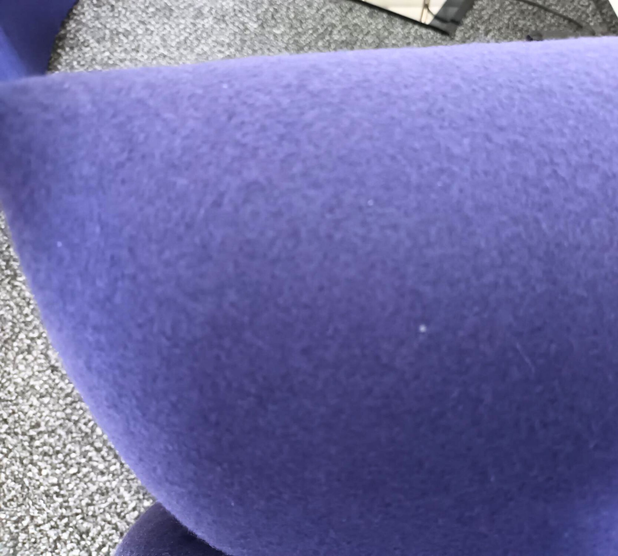 Ess Sessel mit Rollen Baumwolle Holz Blau