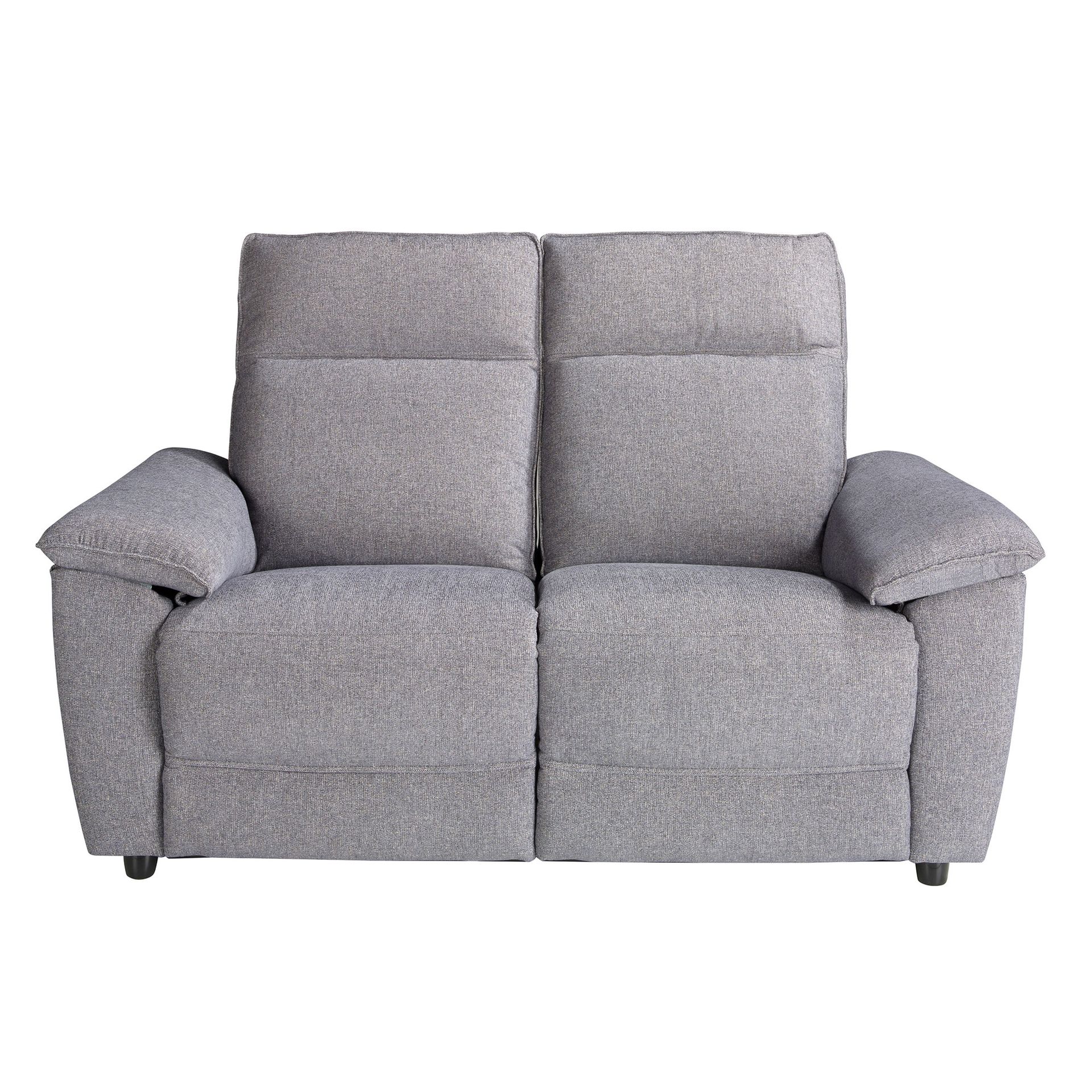 Sofa 2-Sitzer Textil Grau